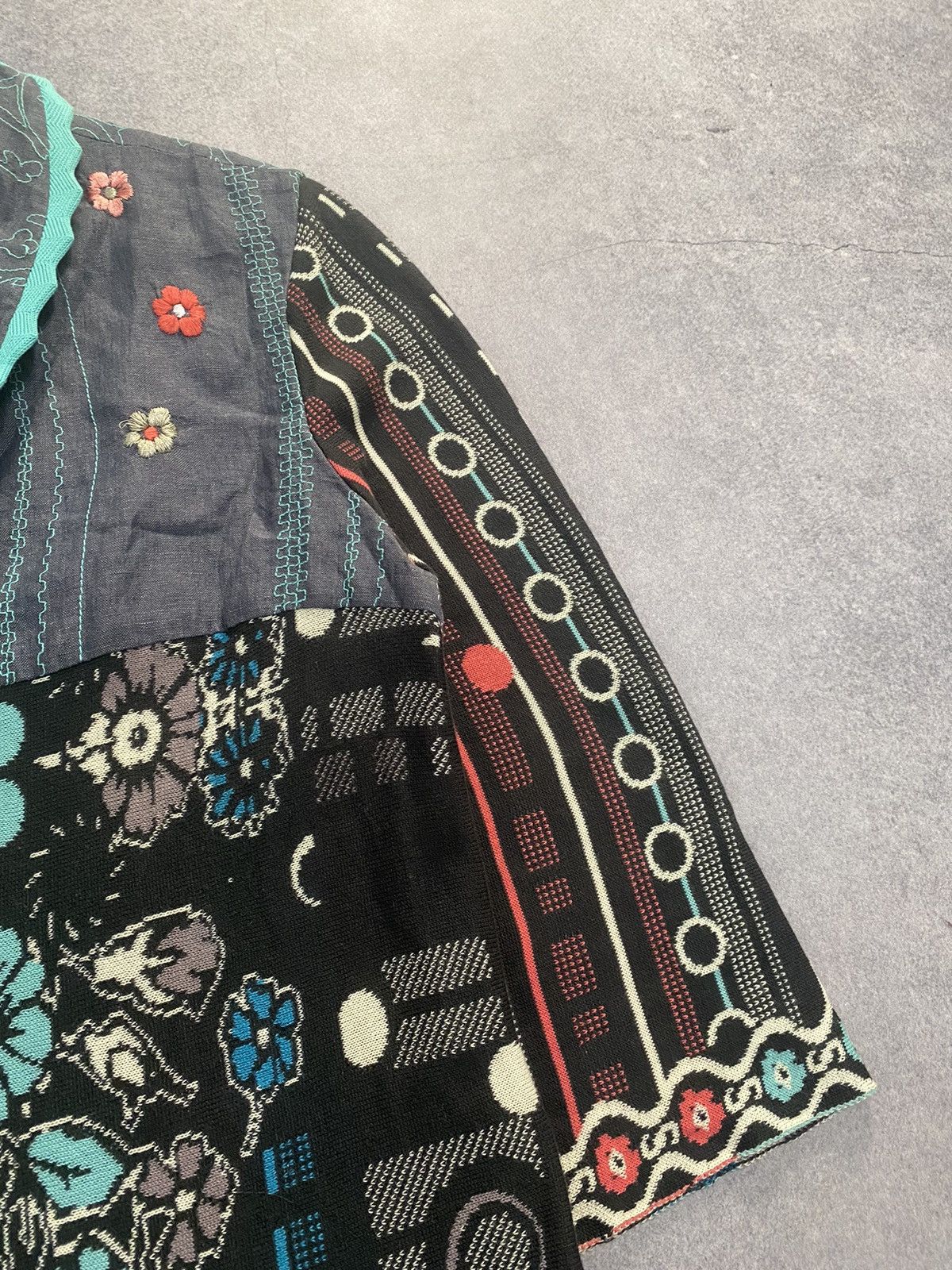 Vintage Vintage Ivko Long Cardigan Coat Floral Linen/Cotton Size XL / US 12-14 / IT 48-50 - 5 Thumbnail
