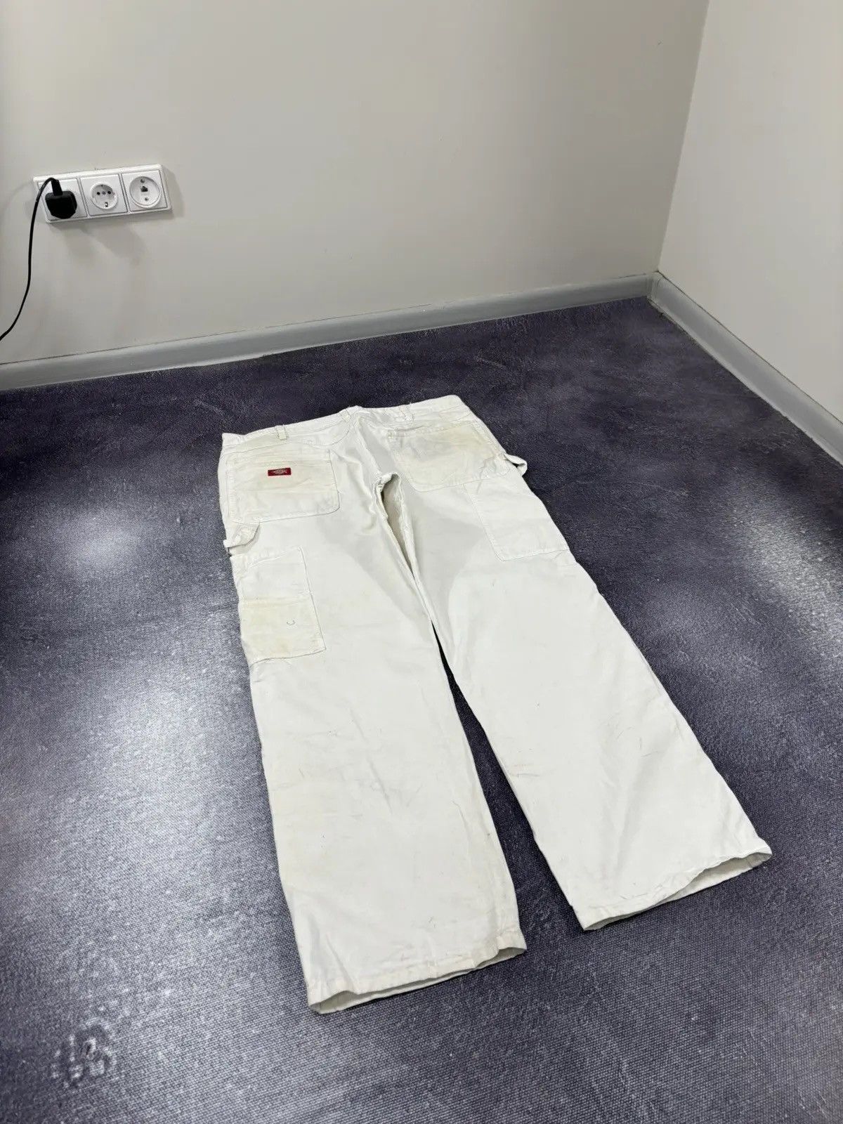 Dickies × Vintage Vintage Dickies Y2K Hype White Work Carpenter Baggy Pants Size US 38 / EU 54 - 3 Thumbnail