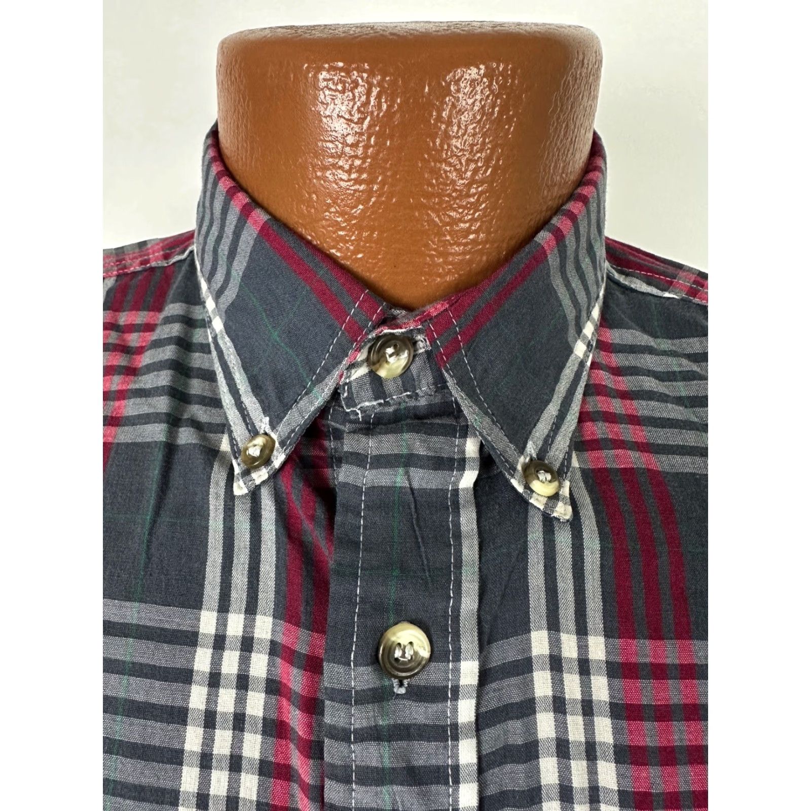 Vintage VINTAGE Sundays Button-Up Shirt Mens M Gray Plaid 90s Lightweight Casual Retro Size US M / EU 48-50 / 2 - 4 Thumbnail