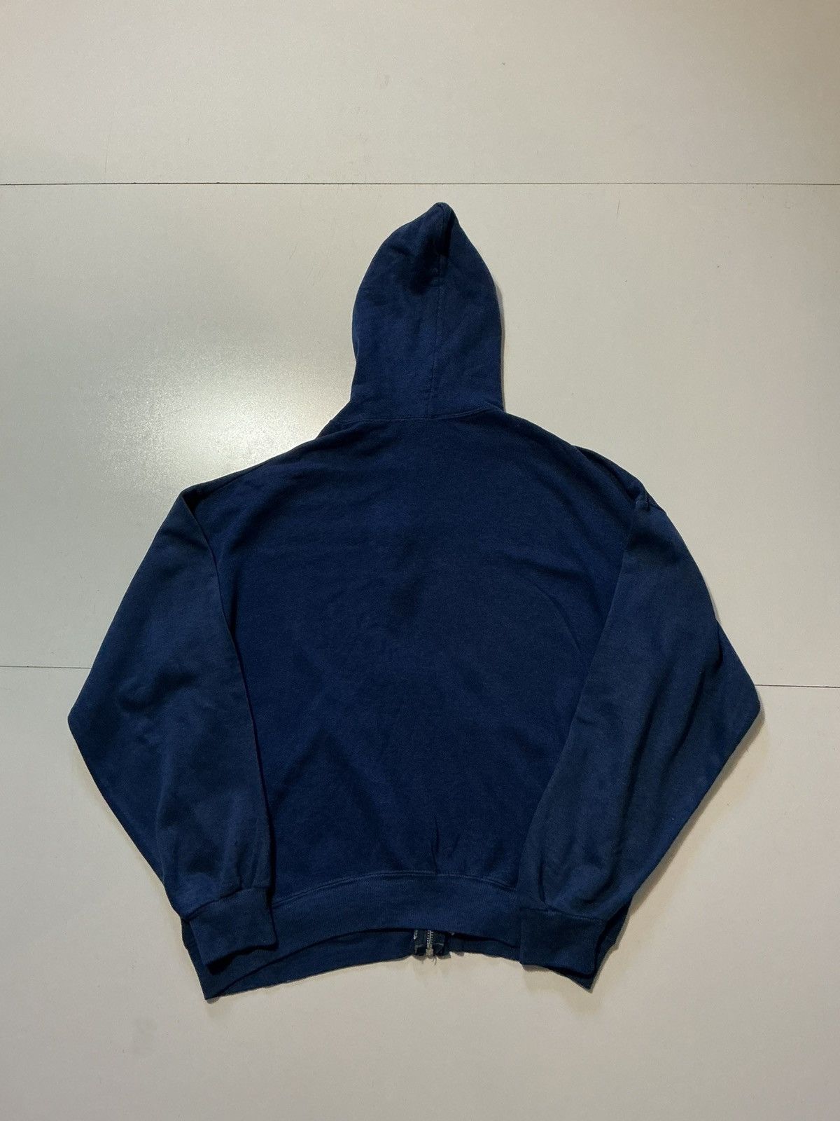 Vintage Vintage 70s 80s Blank Zip Thrashed YKK Zipper Raglan Hoodie Size US L / EU 52-54 / 3 - 2 Thumbnail