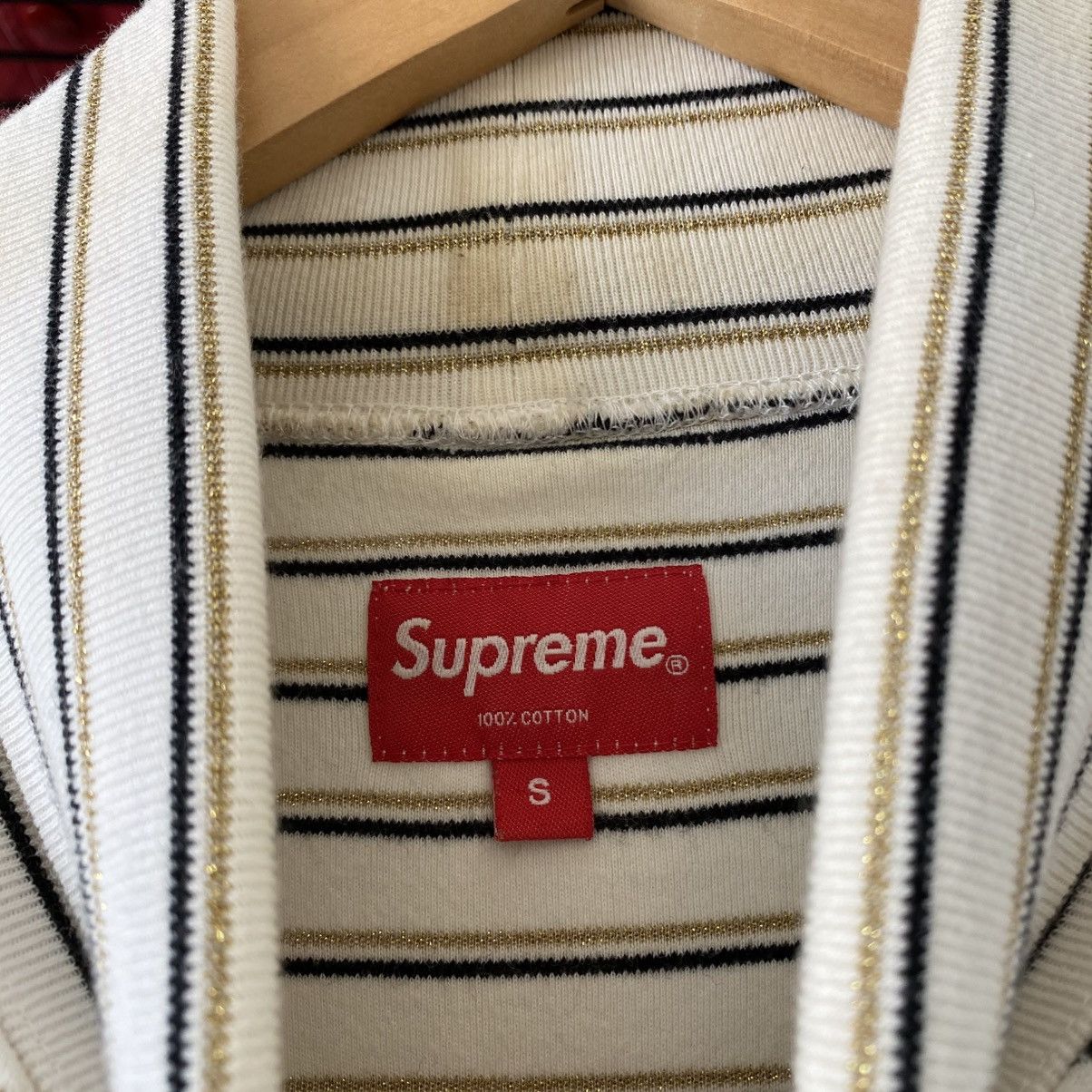 Supreme Supreme Gold Stripe Turtleneck White 2016 Size US S / EU 44-46 / 1 - 3 Thumbnail