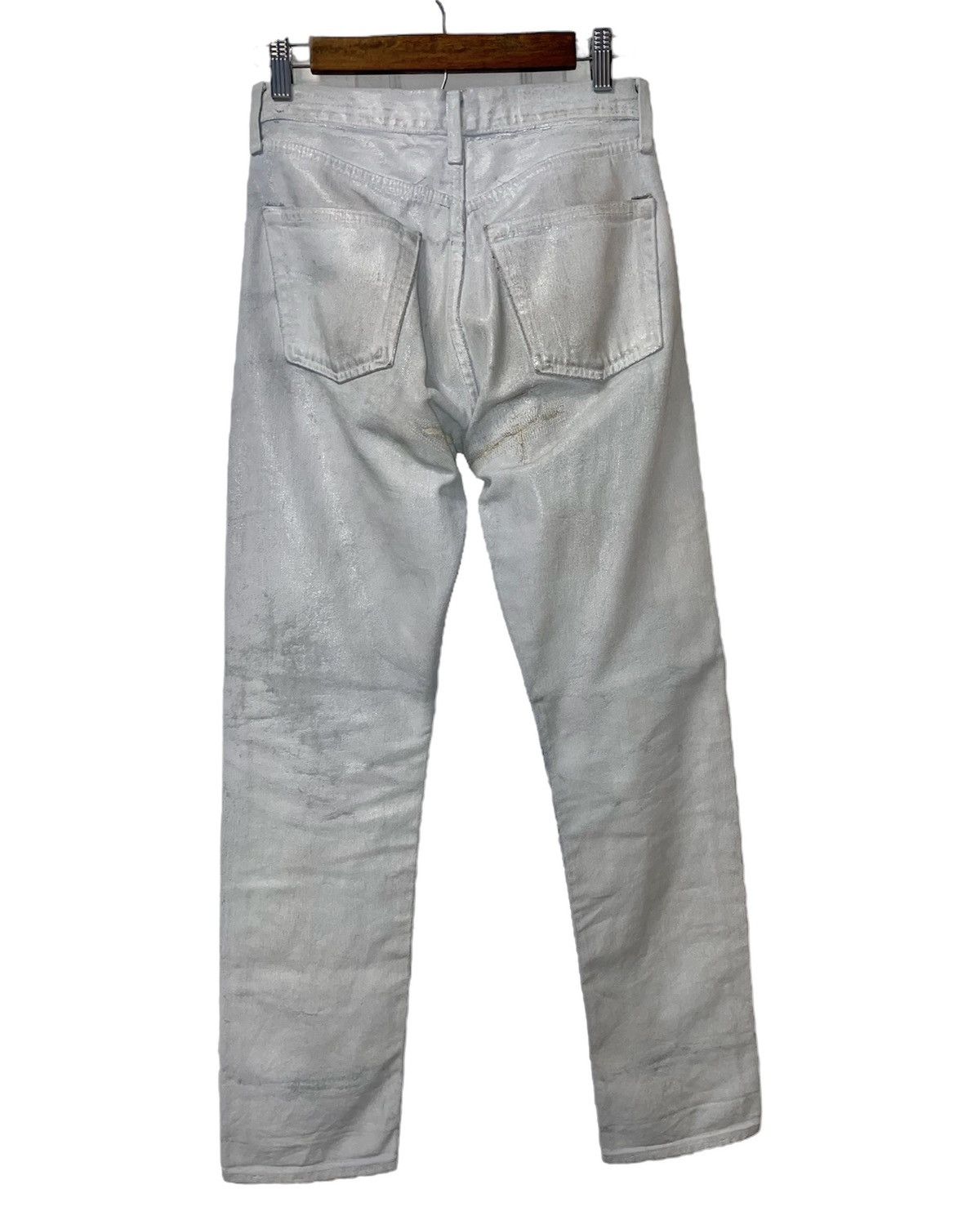 Maison Margiela × Vintage Artisanal Painted White Jeans (SS99) Size 27" / US 4 / IT 40 - 4 Thumbnail