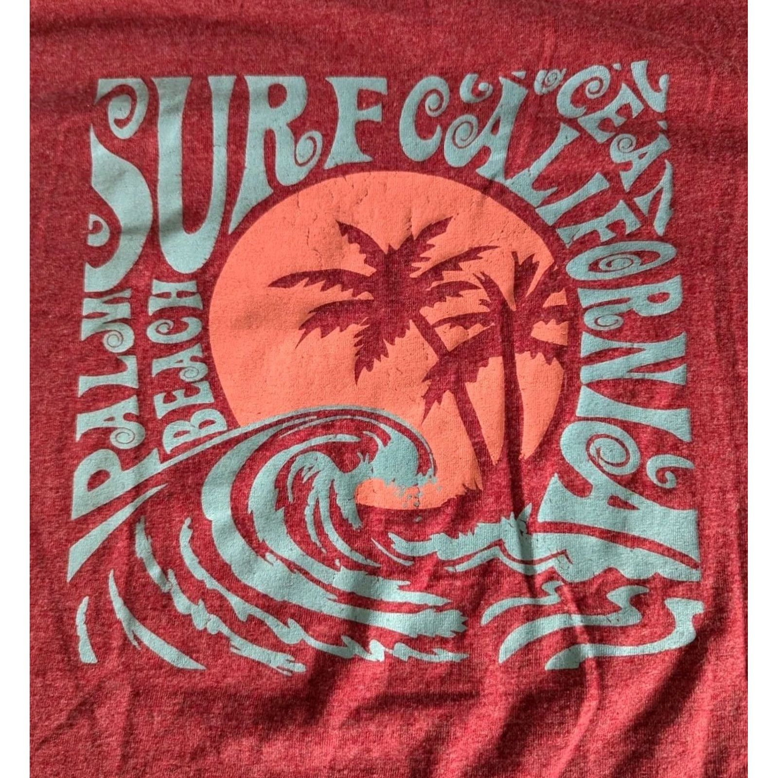 Vintage Surf Ministry Graphic Tee Shirt Mauve Men's L Palm Beach California Logo T-Shirt Beach California Logo Short Sleeve Crew Neck Cotton Size US L / EU 52-54 / 3 - 2 Thumbnail