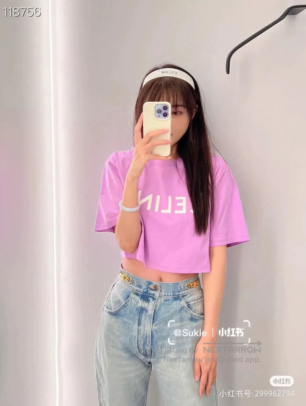 Celine Celine 2022 Purple Letter Short Sleeve T. Size S / US 4 / IT 40 - 6 Thumbnail