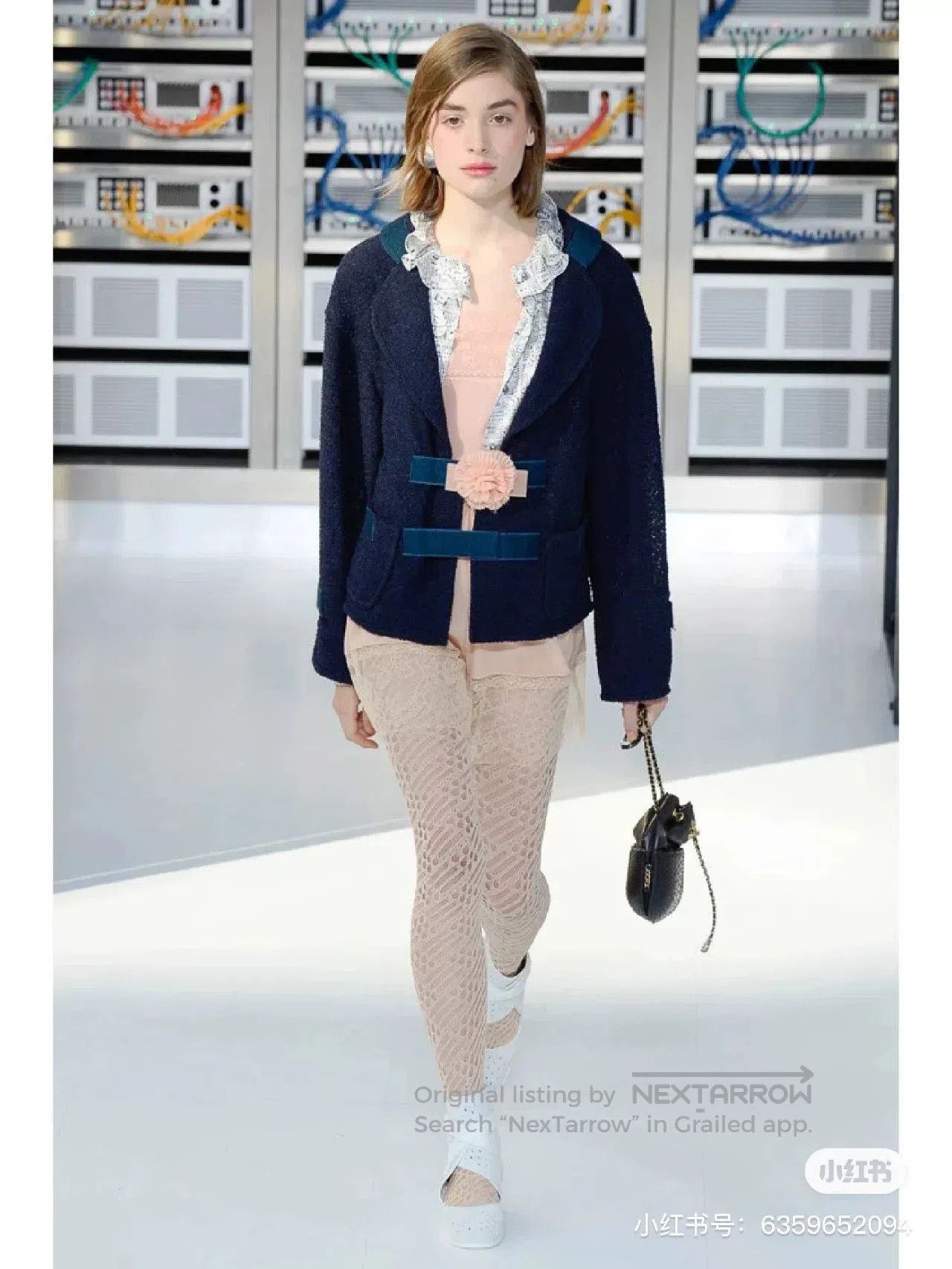 Chanel Chanel Black and Blue Edge Outerwear Coat. Size US S / EU 44-46 / 1 - 6 Thumbnail