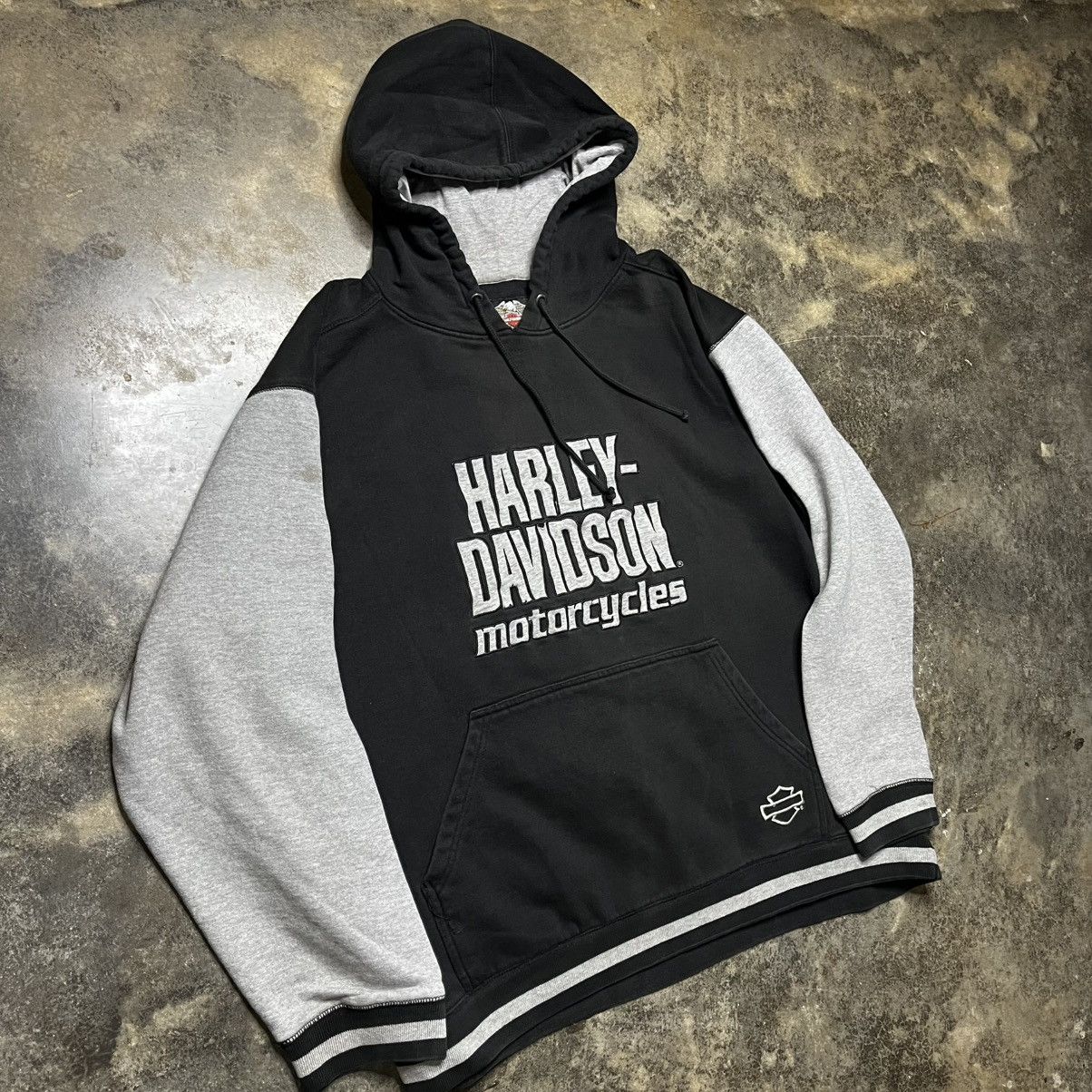Vintage vintage harley davidson black baggy biker hoodie Size US XL / EU 56 / 4 - 3 Thumbnail