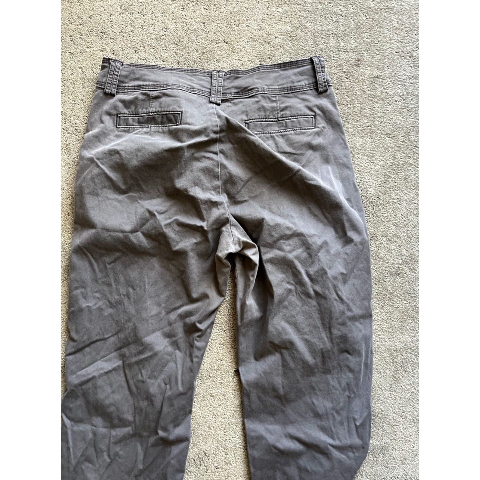 Lee Lee Pants Womens Size 16 Med Natural Fit Straight Leg Just Below The Waist Gray Size 38" / US 16 / IT 52 - 4 Thumbnail