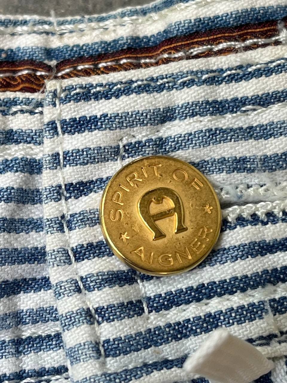 Aigner AIGNER STRIPES JEANS WOMEN BALOON STYLE Size 31" - 8 Thumbnail