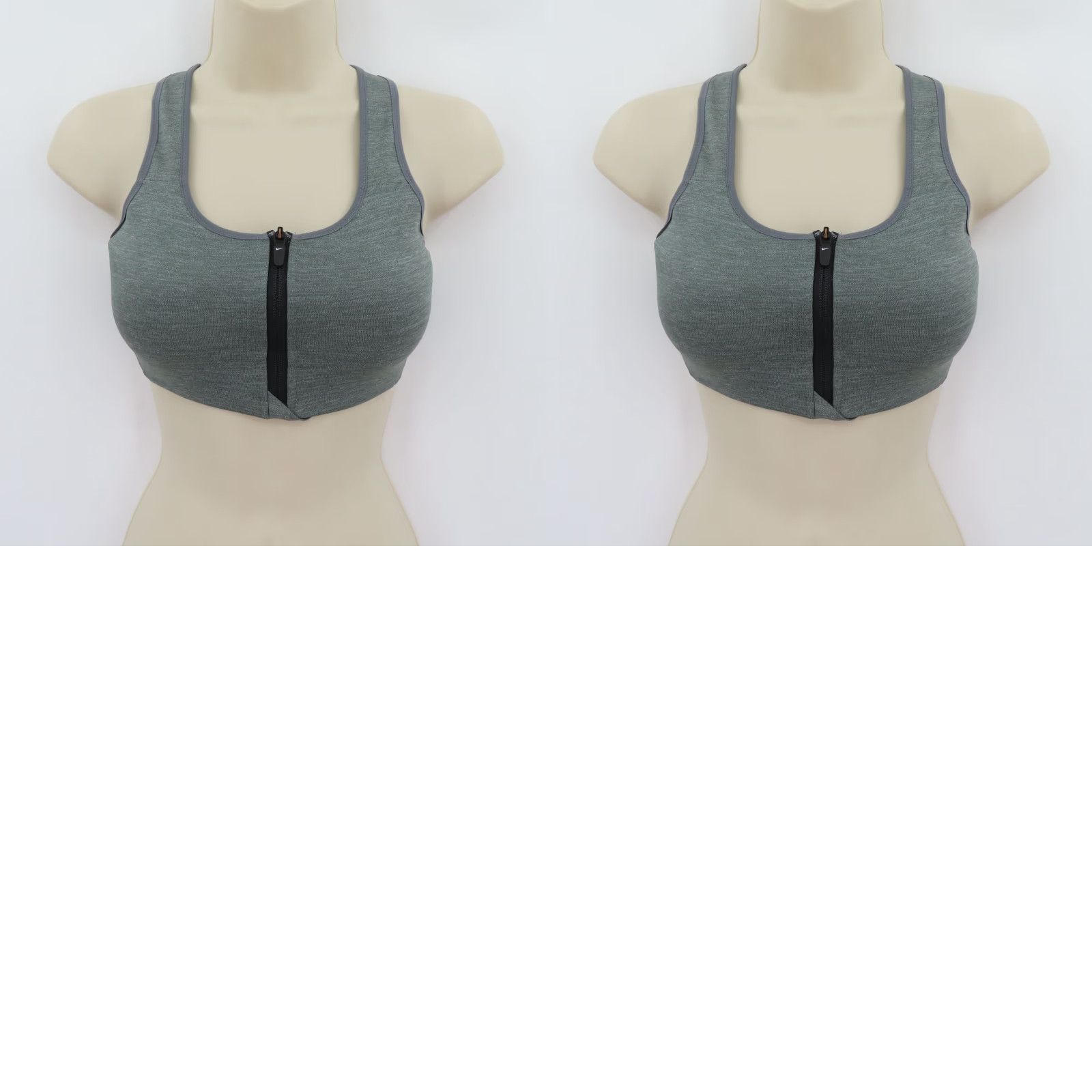 Nike VINTAGE NIKE Womens XS Front Closure Zip Sports Bra Padded Wireless Racerback Size ONE SIZE - 9 Thumbnail