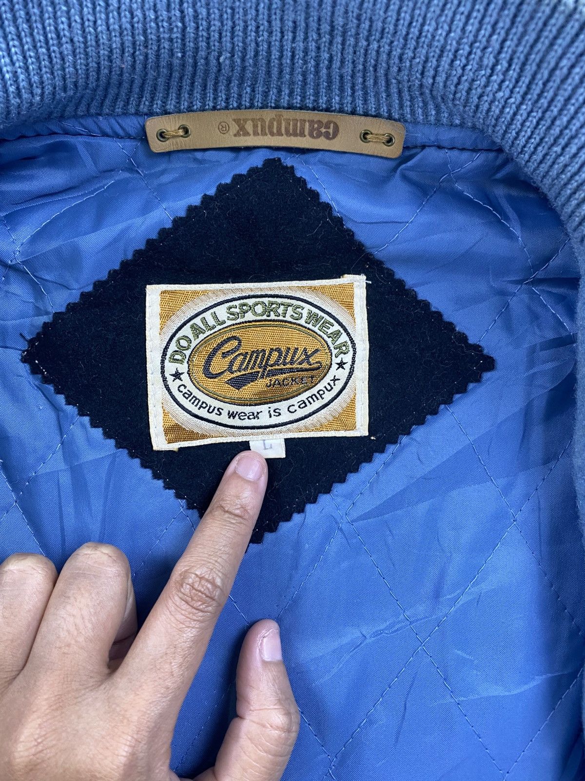 Vintage Vintage Campus Big Logo S Wool Varsity Jacket Size US M / EU 48-50 / 2 - 8 Thumbnail