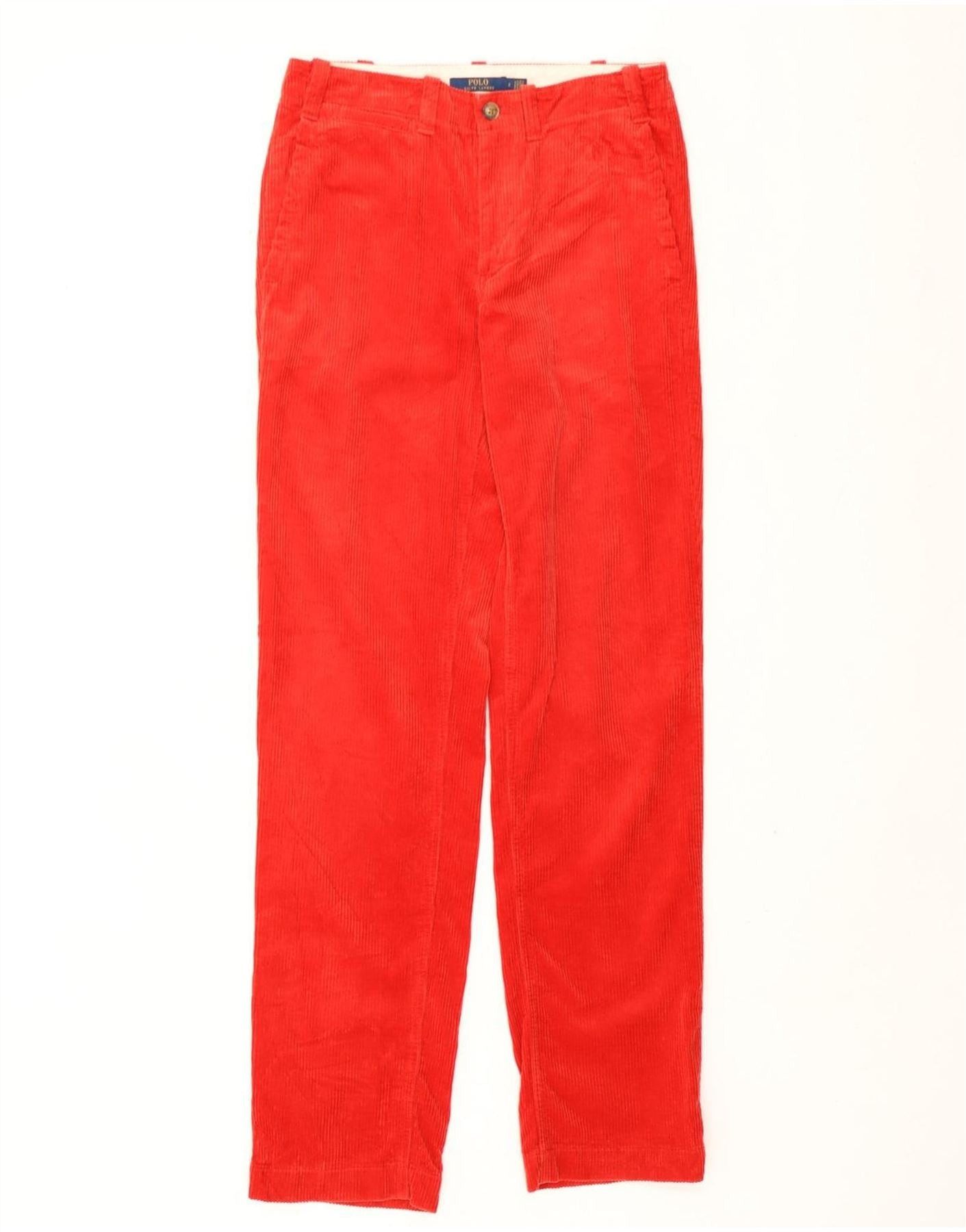Polo Ralph Lauren Womens Straight Corduroy Trousers US 2 XS W28 L32 Red Size 24" / US 00 / IT 34 - 1 Thumbnail