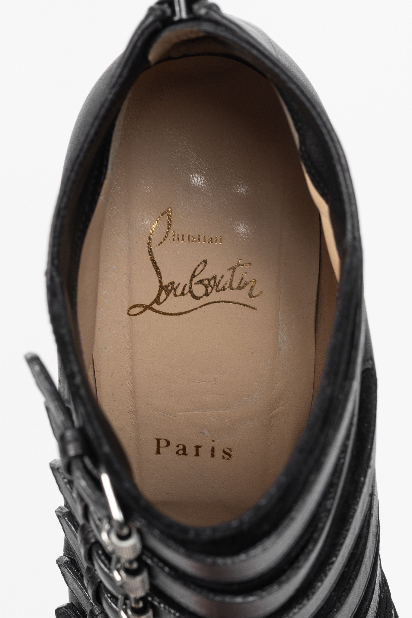 Christian Louboutin Christian Louboutin Attrroupee Leather/Suede Buckled Booties Size US 10.5 / IT 40.5 - 10 Thumbnail