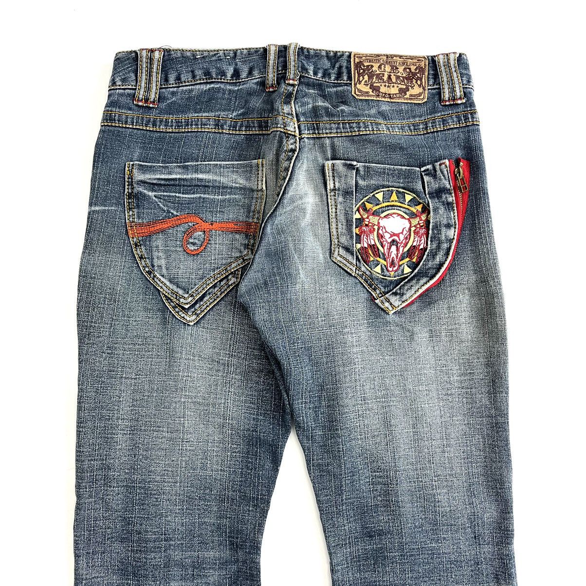 If Six Was Nine × Japanese Brand × Le Grande Bleu (L.G.B.) BCBG Flared Jeans Embroidered Bootcut Denim Pants Size 30" / US 8 / IT 44 - 2 Thumbnail