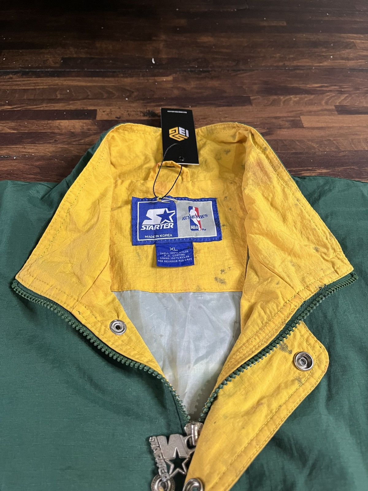 Starter Vintage 90's Starter Seattle Sonics Supersonics Jacket NBA Size US XL / EU 56 / 4 - 5 Thumbnail
