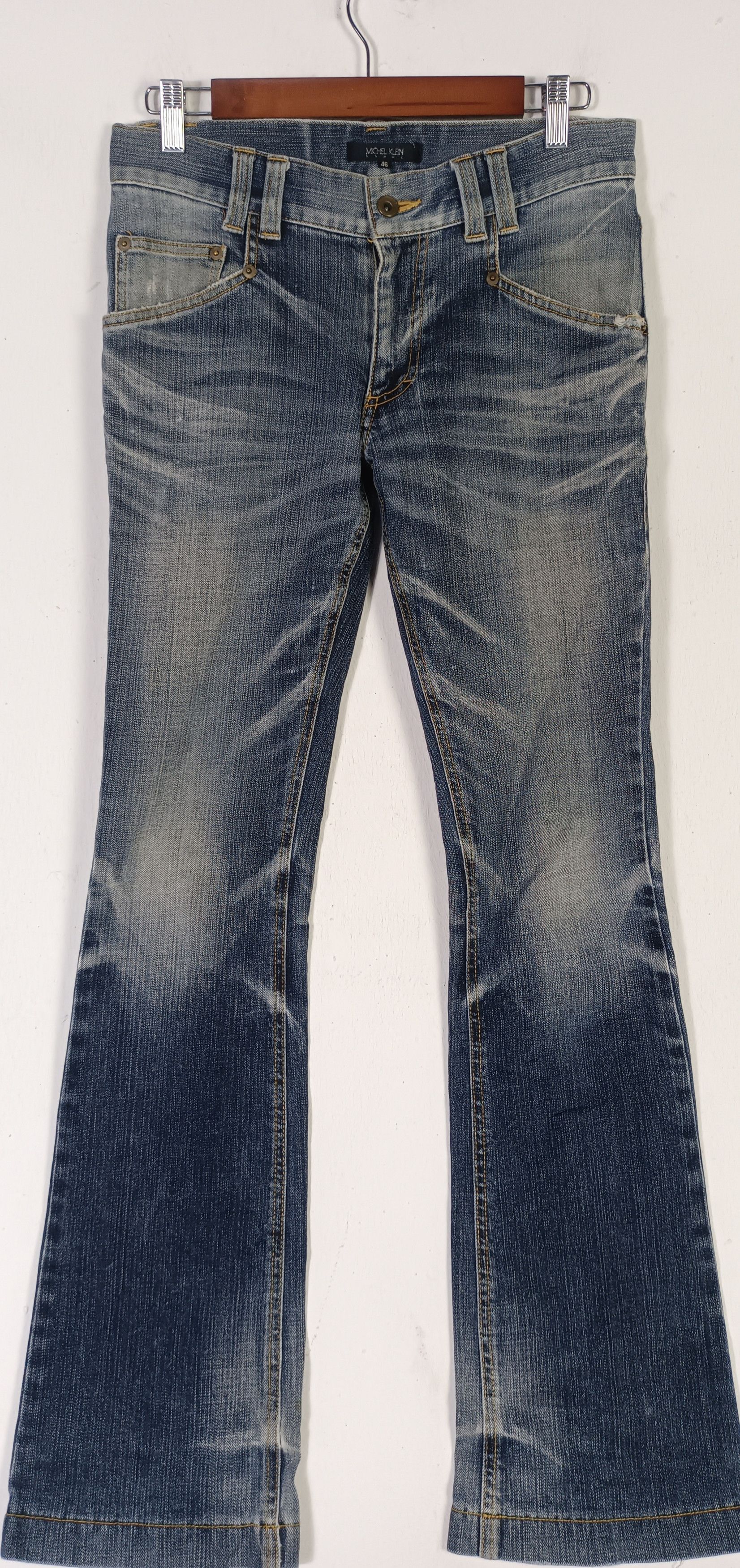 If Six Was Nine × Le Grande Bleu (L.G.B.) × Michel Klein MICHEAL KLEIN HOMME FLARE JEANS Size US 31 - 3 Thumbnail