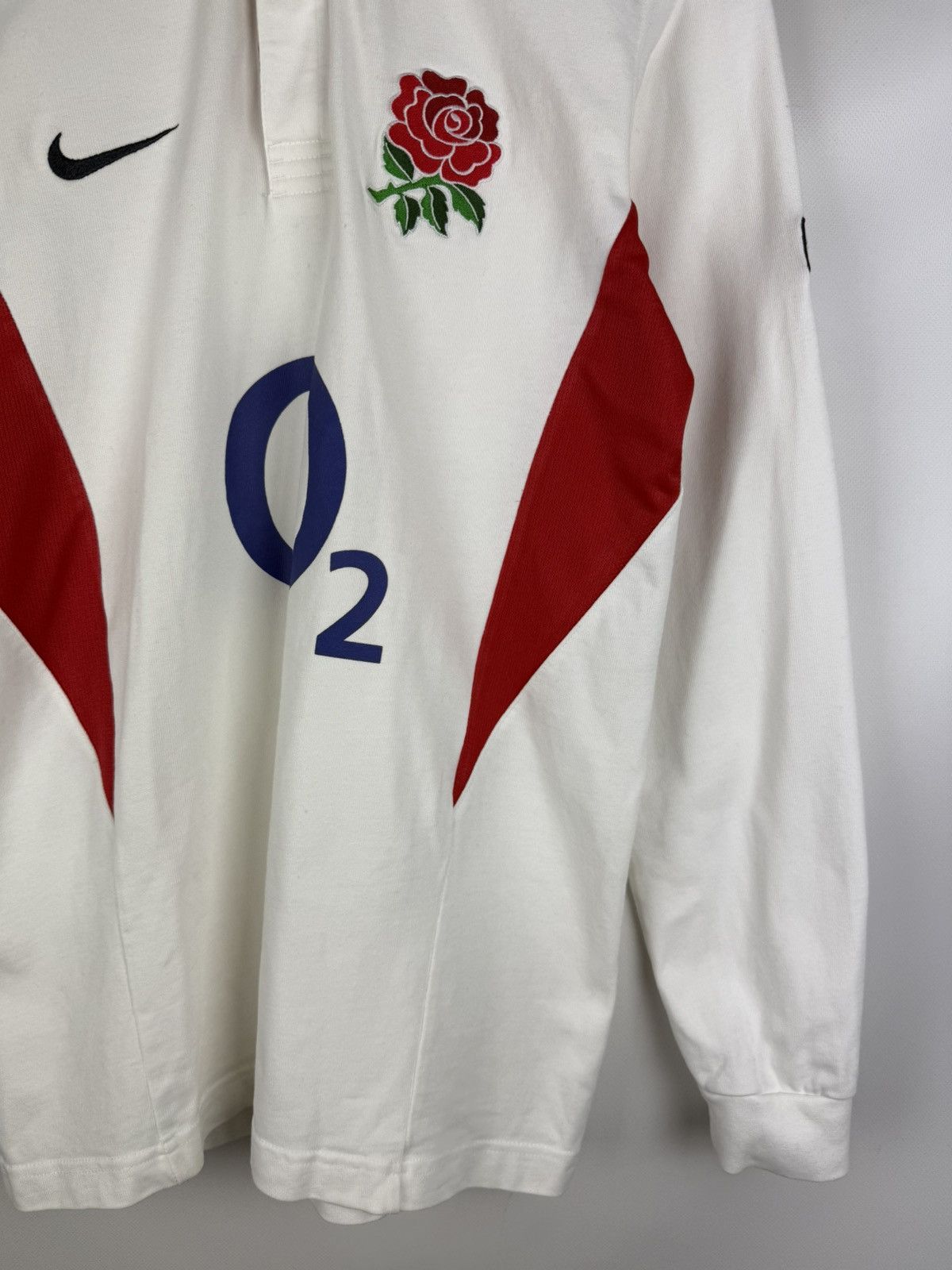 Vintage Nike Vintage England Rugby Union L/S Rugby Shirt Jersey Size US S / EU 44-46 / 1 - 6 Thumbnail