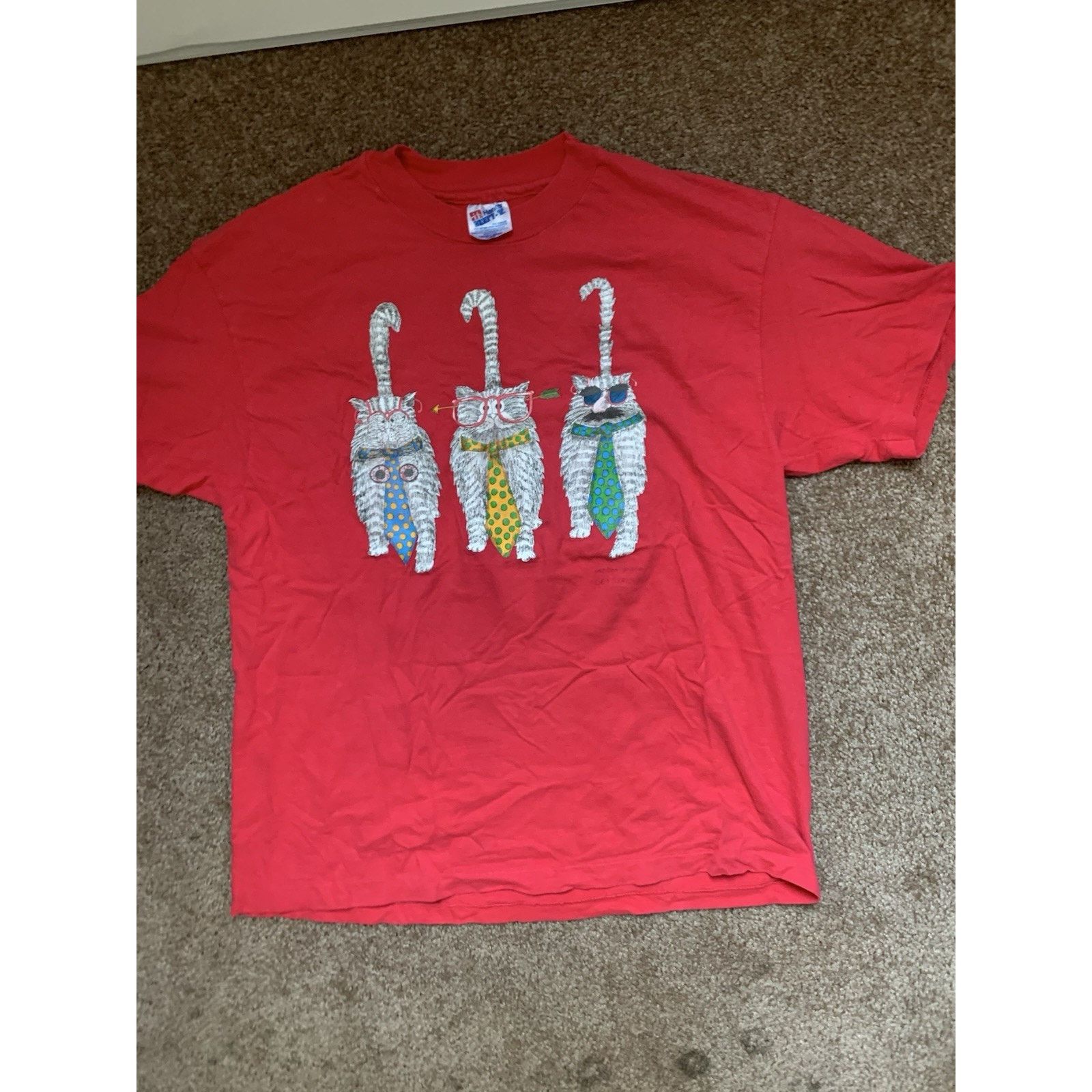 Hanes Vtg 1991 Cat Comedic Carol Montgomery Tee Size Large Size US L / EU 52-54 / 3 - 1 Thumbnail