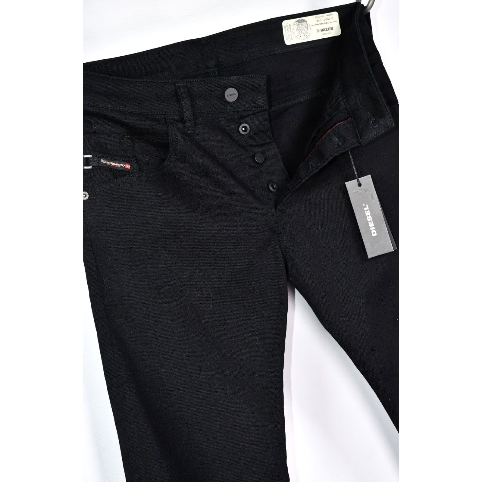 Diesel Diesel D-Bazer 0688H STRETCH TAPERED Jeans Men's W30/L34 Black Denim 5-Pocket Inseam 32.68in Classic Fit Size US 30 / EU 46 - 5 Thumbnail