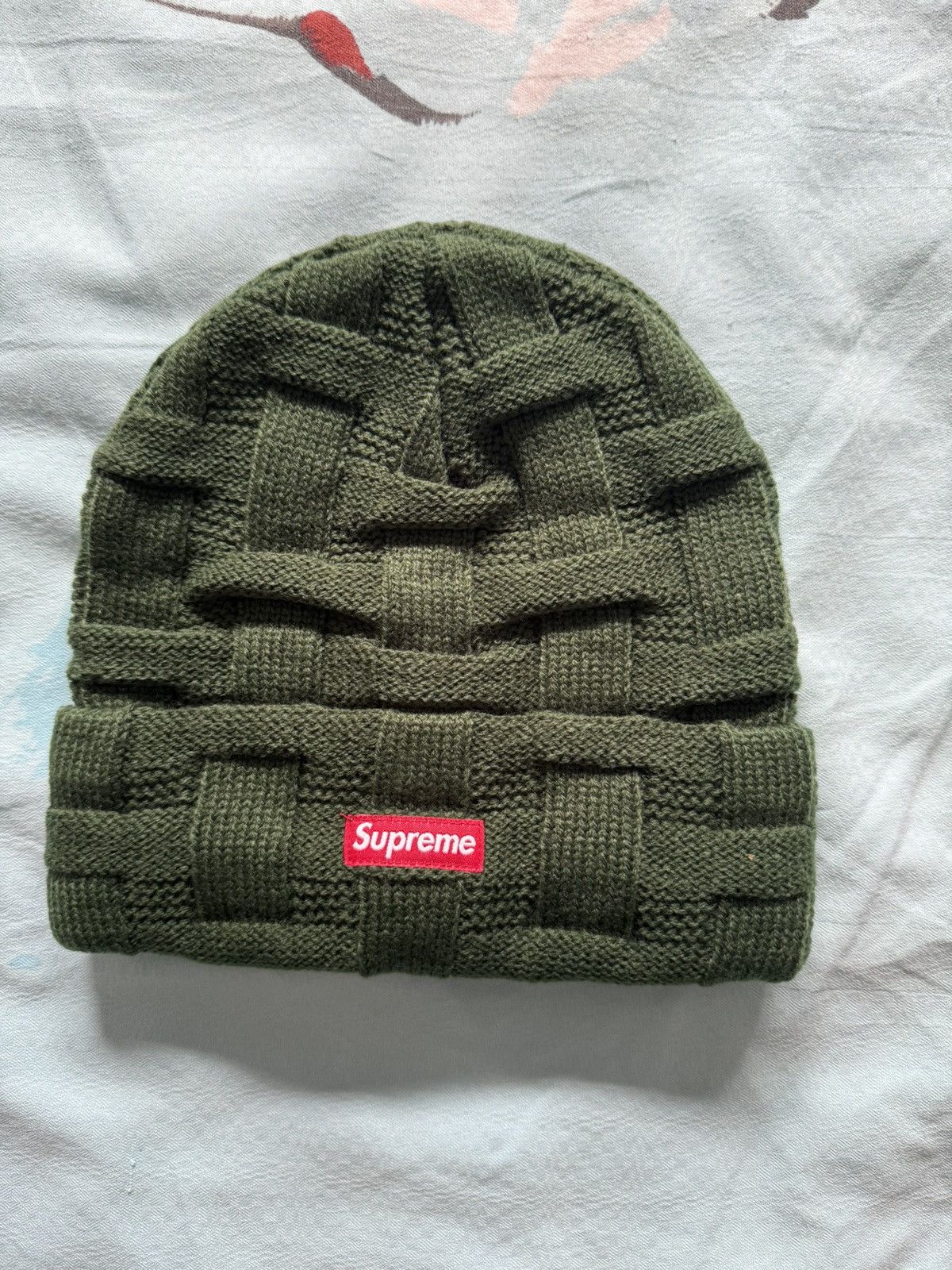 Supreme Supreme basket weave beanie dark green hat Size ONE SIZE - 1 Thumbnail