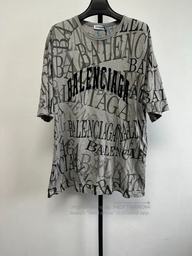 Balenciaga Balenciaga All-over Printed Crew Neck Ribbed Wool Sweater Size US XS / EU 42 / 0 - 1 Thumbnail