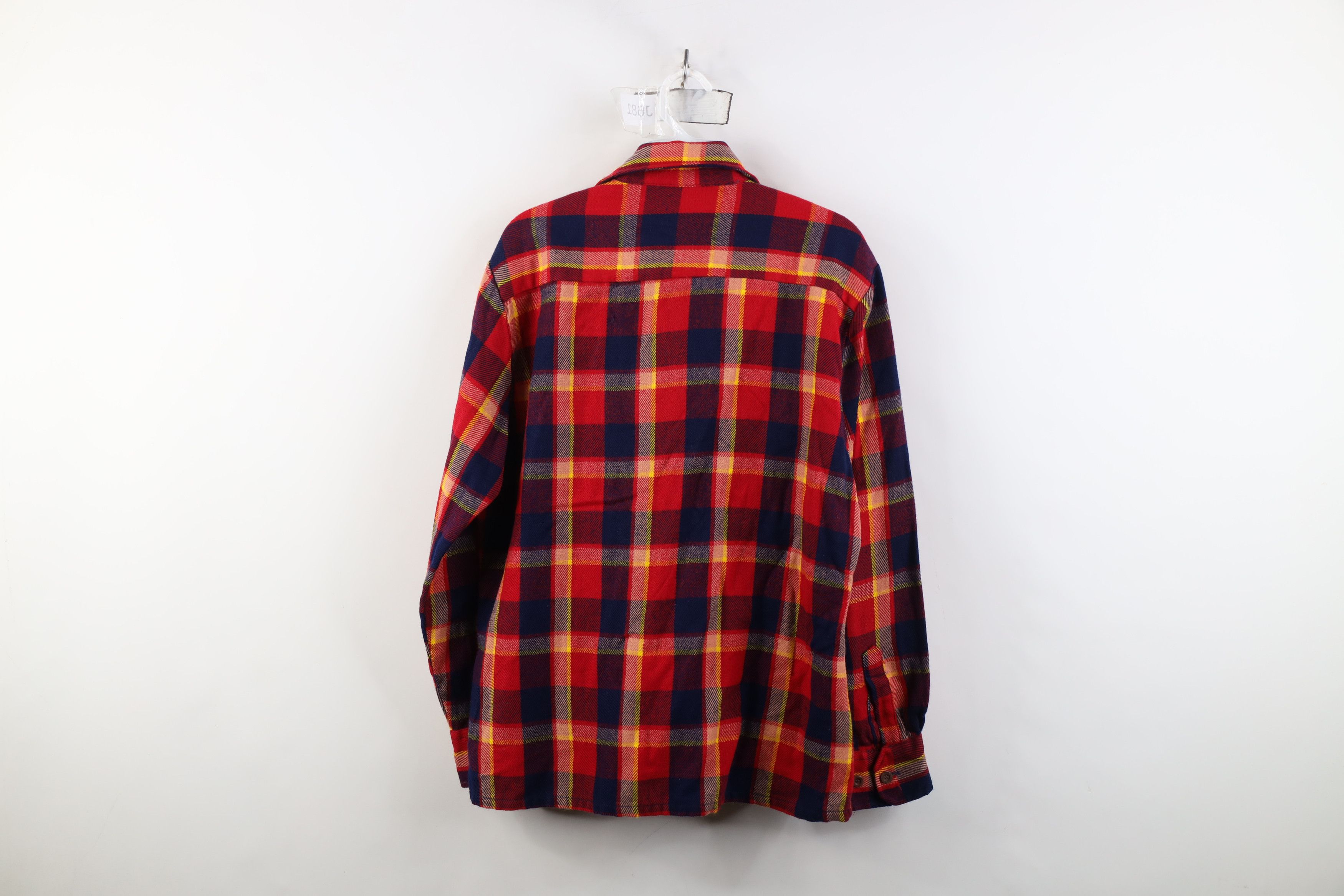 Vintage Vintage 70s Streetwear Knit Collared Button Shirt Plaid Size US M / EU 48-50 / 2 - 10 Thumbnail