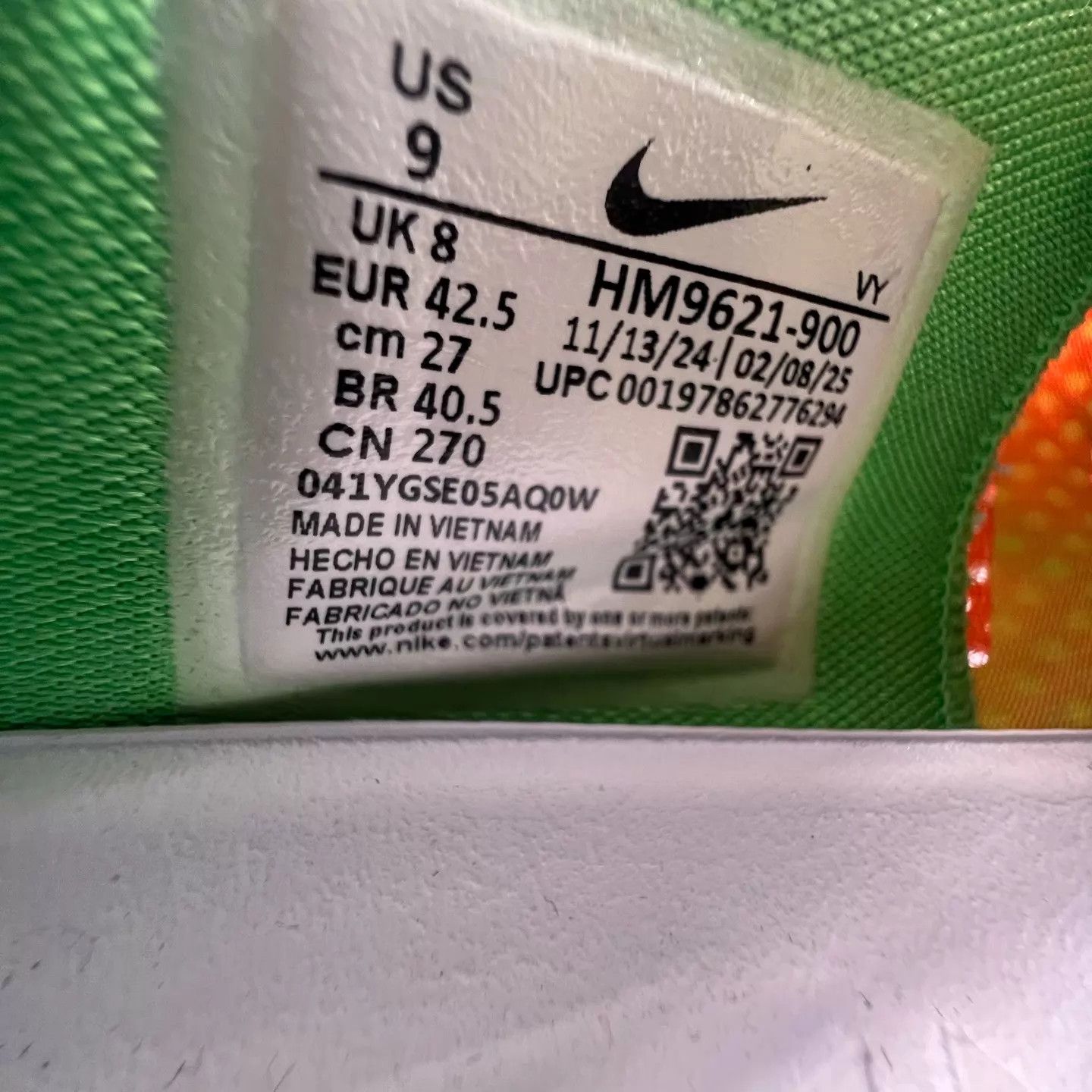 Nike zk8 Orange Blue Bicolor 42.5 Near Mint Size US 9 / EU 42 - 8 Thumbnail