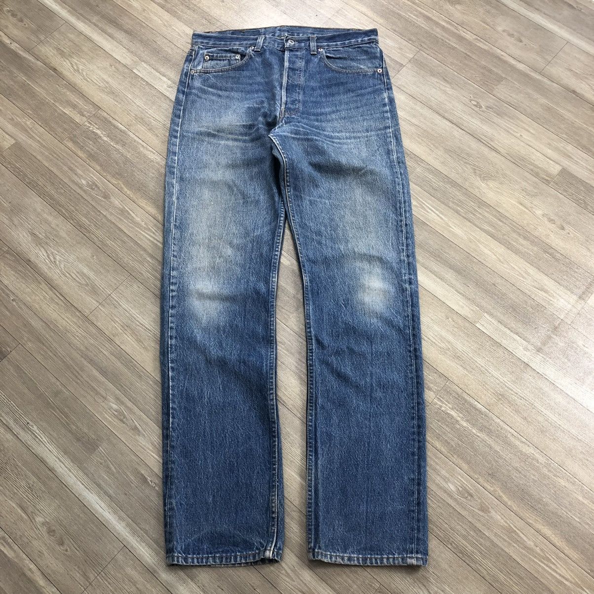 Levi's × Levi's Vintage Clothing 🇺🇸90’s Vintage Levis 501 #520 29x32 Straight Leg Faded Jeans Size US 33 - 1 Thumbnail