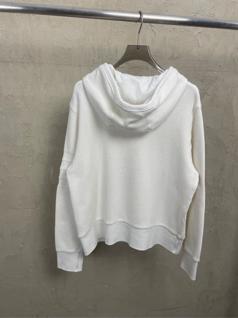 Thom Browne Thom browne Milk-white four-striped waffle hooded hoodie 25 Size US M / EU 48-50 / 2 - 2 Thumbnail