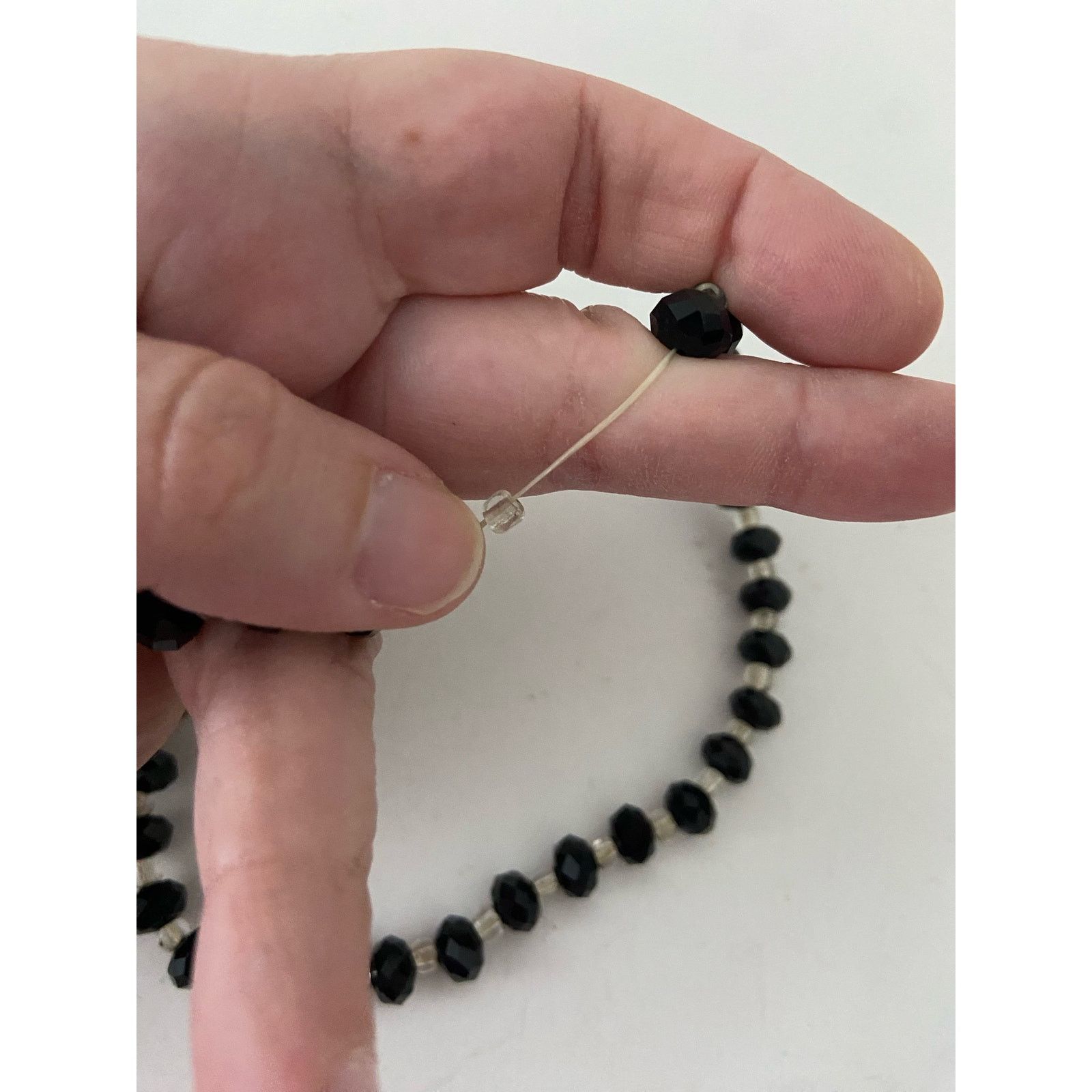 Handmade Black glass bead necklace Size ONE SIZE - 5 Thumbnail