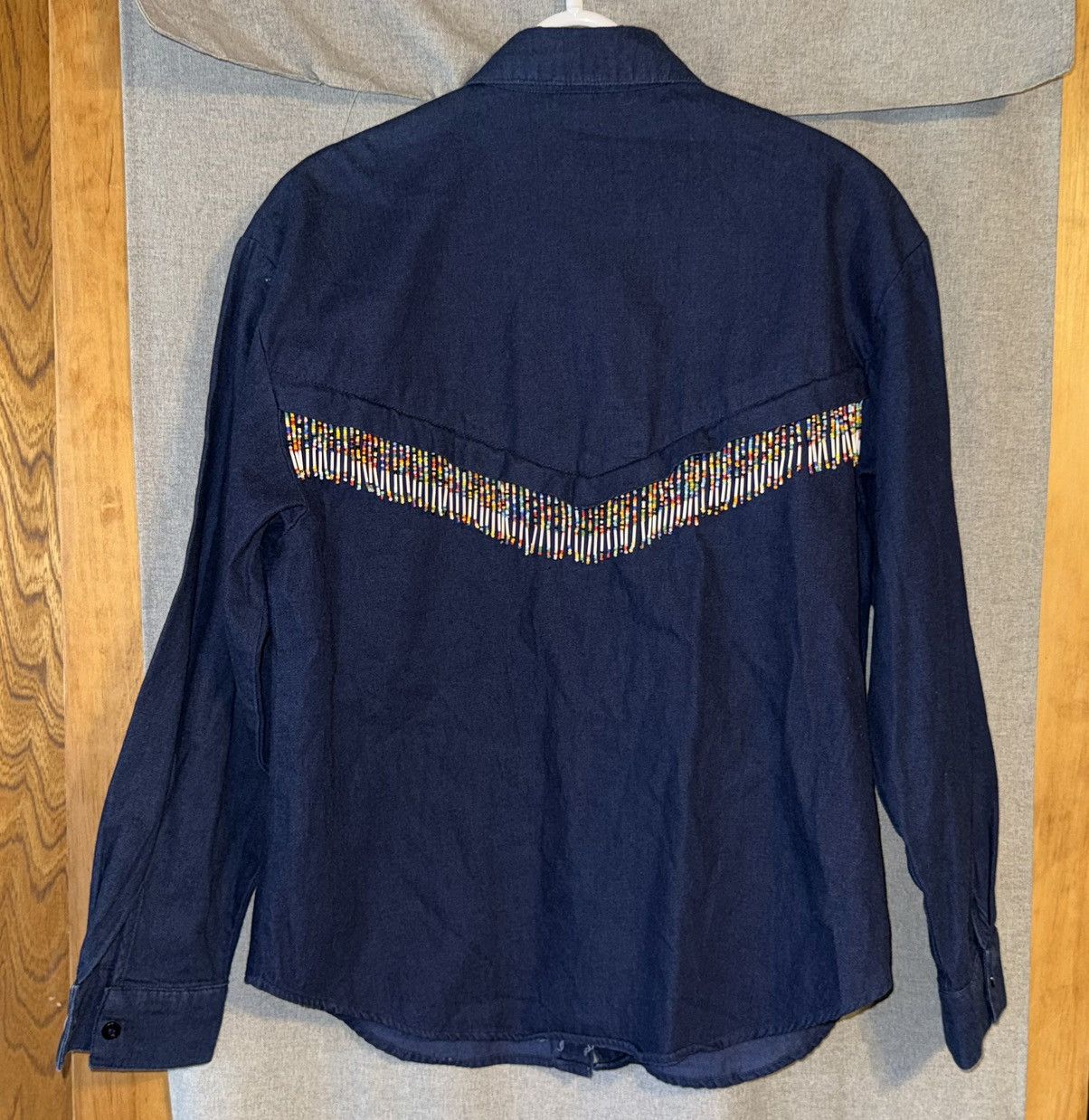 Hamilton Vintage Hamilton size 12 blue cotton beaded button up shirt Size XL / US 12-14 / IT 48-50 - 5 Thumbnail