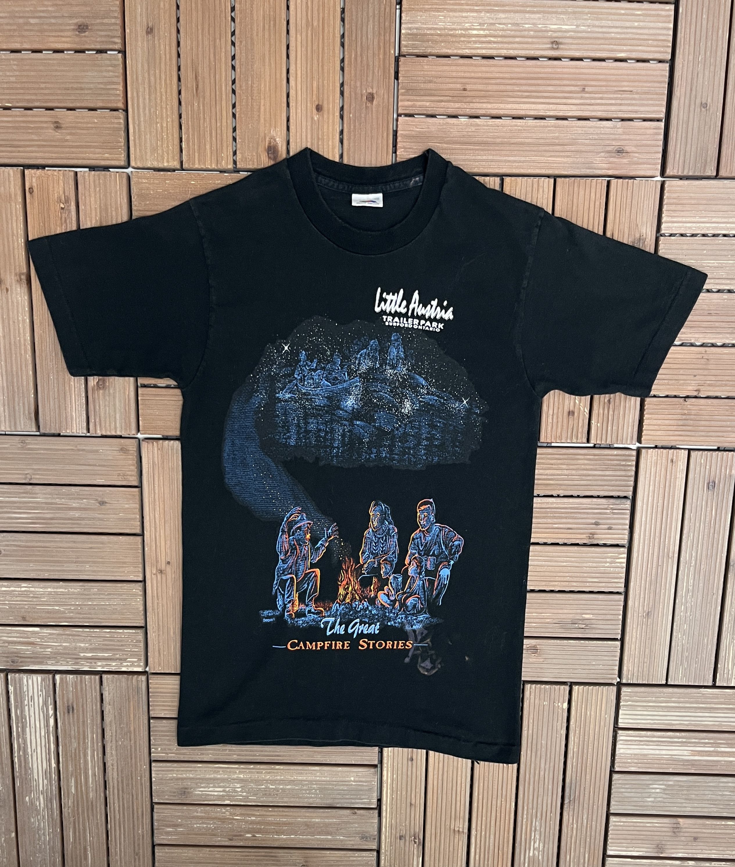 Vintage Little Austria Trailer Park Vintage Black T-Shirt Tee Size US S / EU 44-46 / 1 - 1 Thumbnail