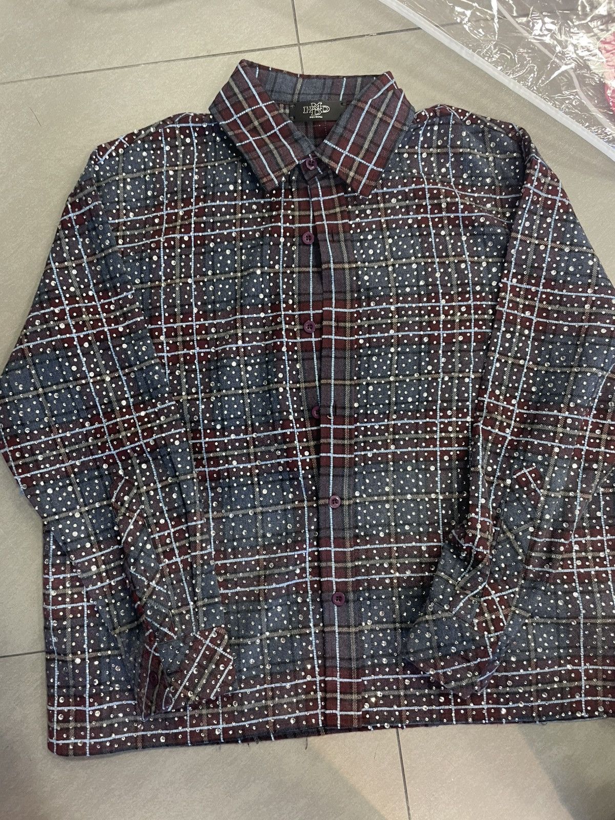 HMDD HMDD Crystal Disco Flannel Navy Size US S / EU 44-46 / 1 - 1 Thumbnail