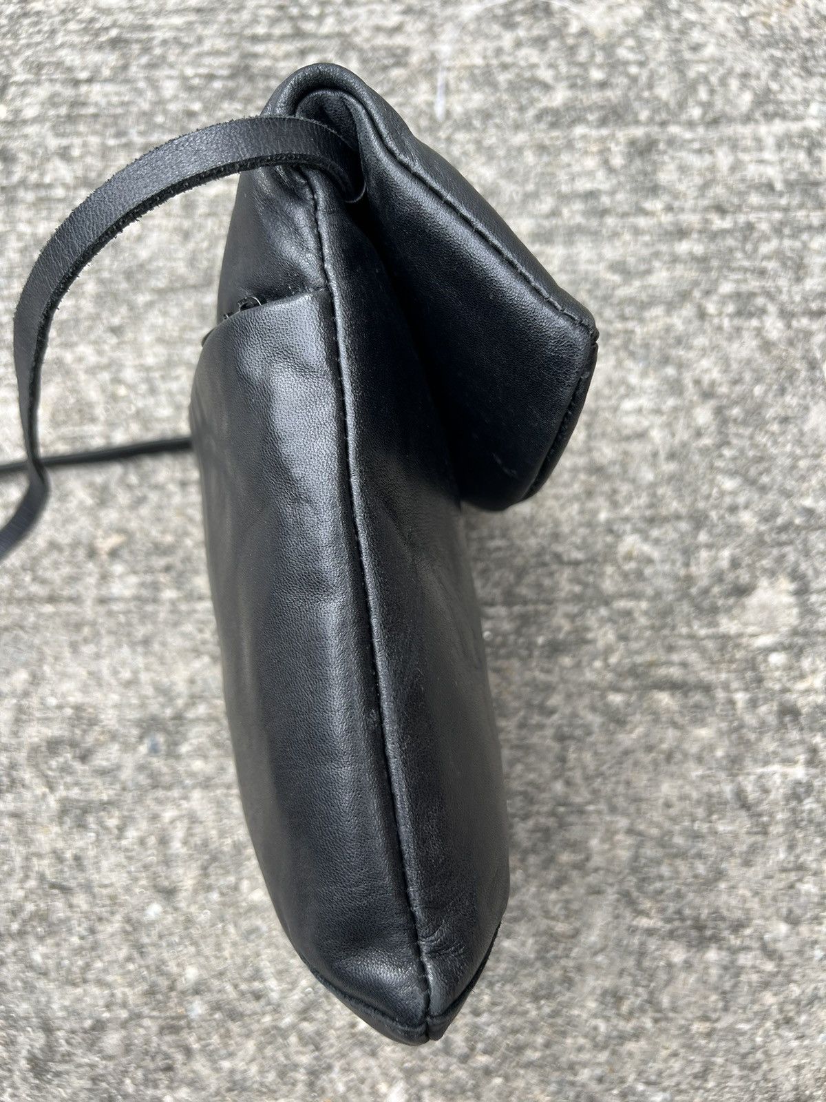 Leather Tsumori Chisato Japan Patina Black Leather Carry Bag Size ONE SIZE - 17 Thumbnail