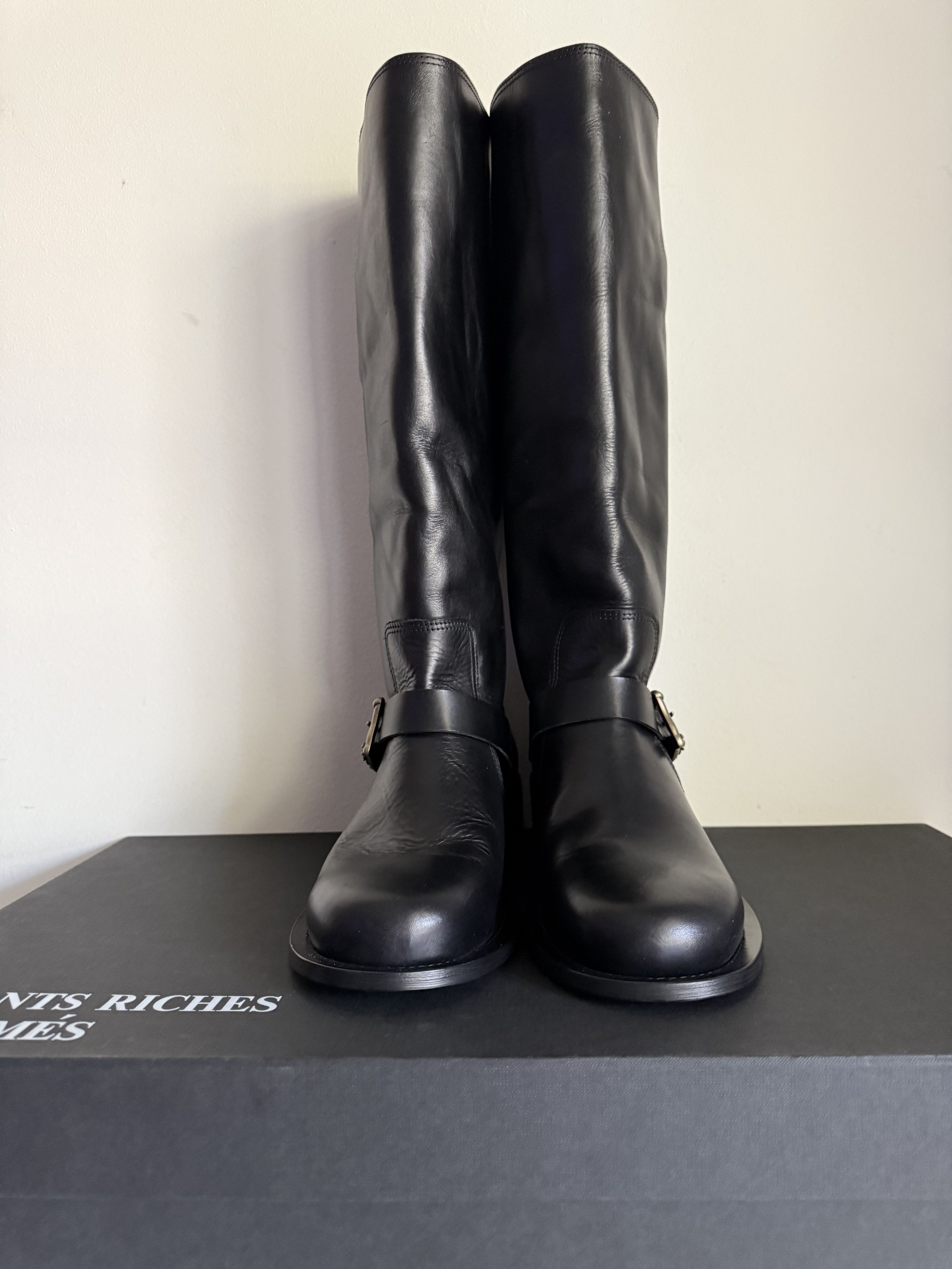 Enfants Riches Deprimes Calf-High Horsewide Buckle-Embellished Boot Size US 10.5 / EU 43-44 - 2 Thumbnail