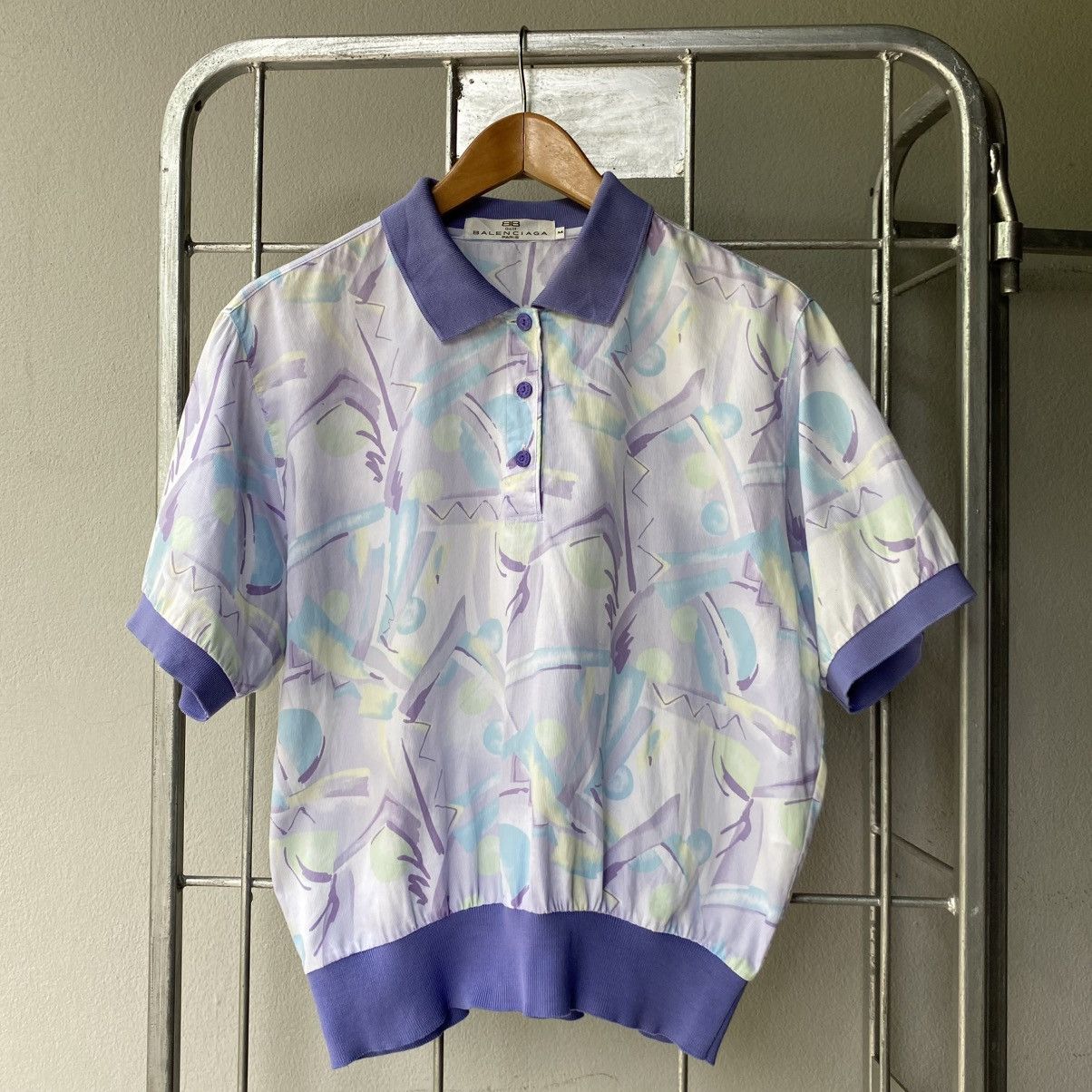 Balenciaga Balenciaga Vintage Pastel Polo Shirt Size M / US 6-8 / IT 42-44 - 20 Thumbnail