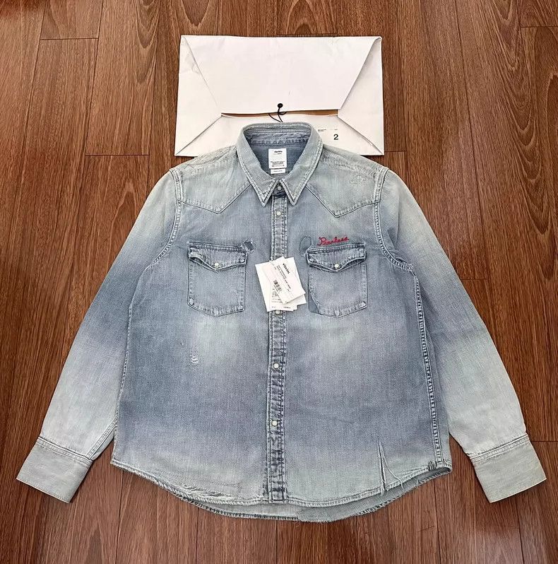Visvim Visvim VISVIM Social Sculpture Denim Shirt-2506 Size US S / EU 44-46 / 1 - 1 Thumbnail
