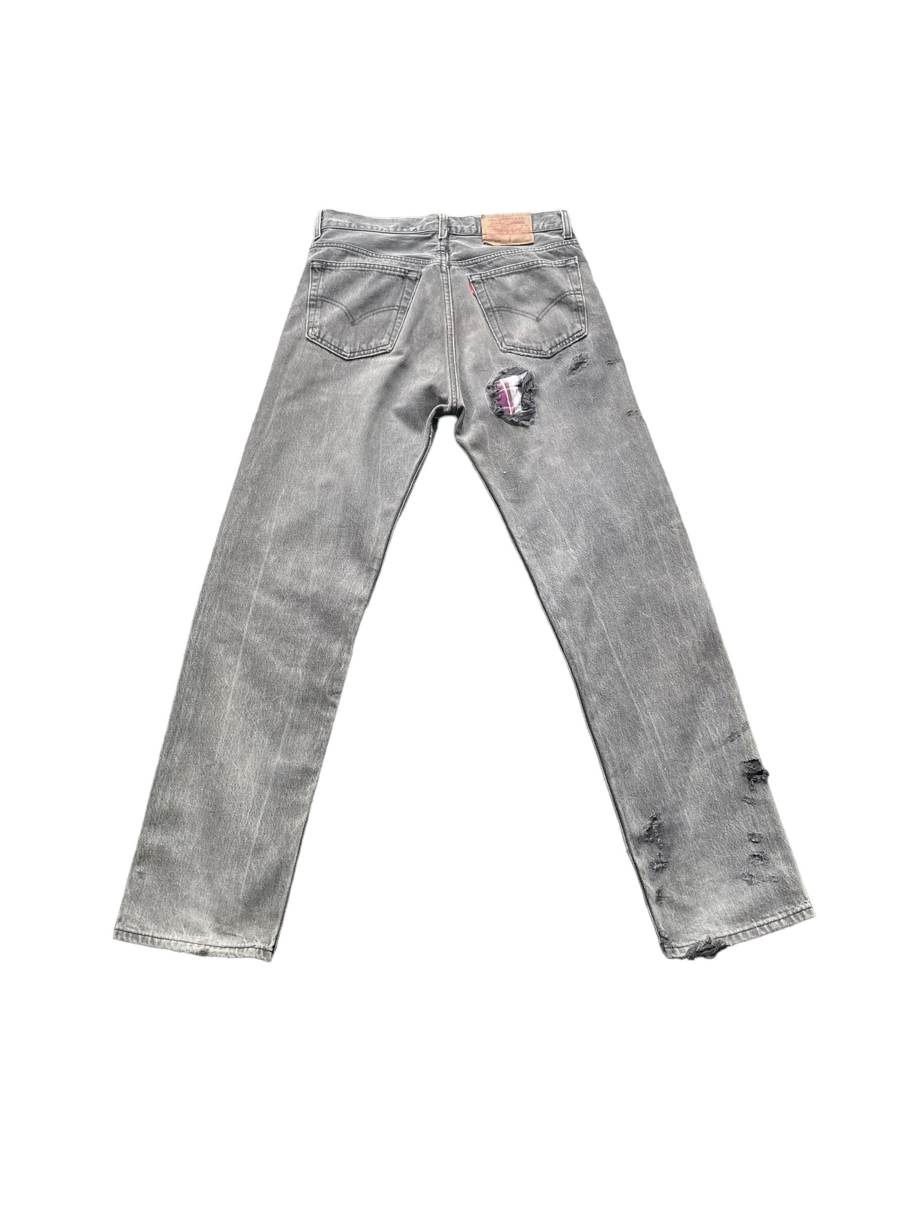 Levi's Vintage 1995 Levis 501 e Single R Distresed & Rework Size US 33 - 3 Thumbnail