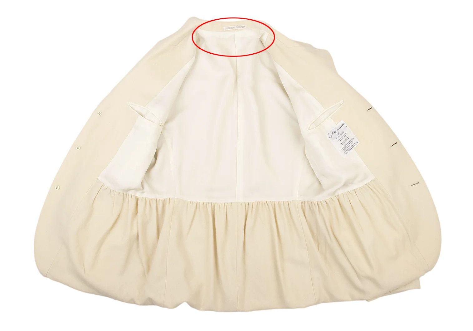 Yohji Yamamoto Yohji Yamamoto Wool 3B Jacket Cream M Size US M / EU 48-50 / 2 - 11 Thumbnail