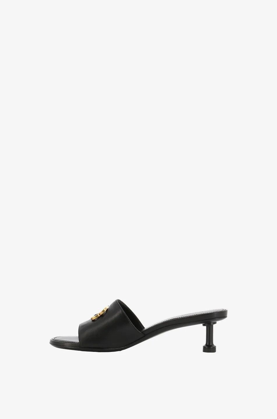 Balenciaga o1la1rc1a1024 Groupie Sandals in Black/Gold Size US 6 / IT 36 - 3 Thumbnail