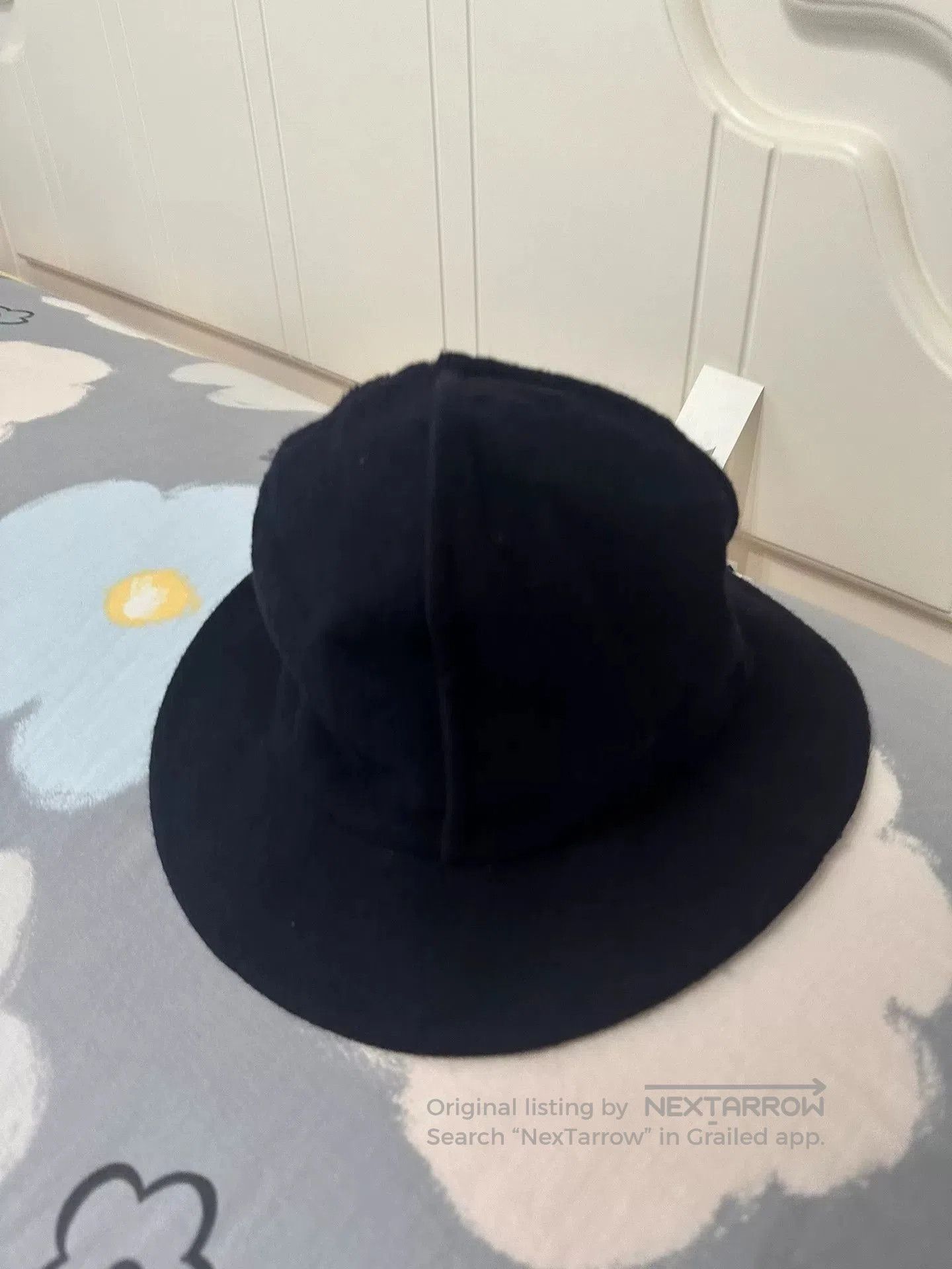 Y's Y's Yamamoto Wool Hat in Dark Blue. Size ONE SIZE - 9 Thumbnail