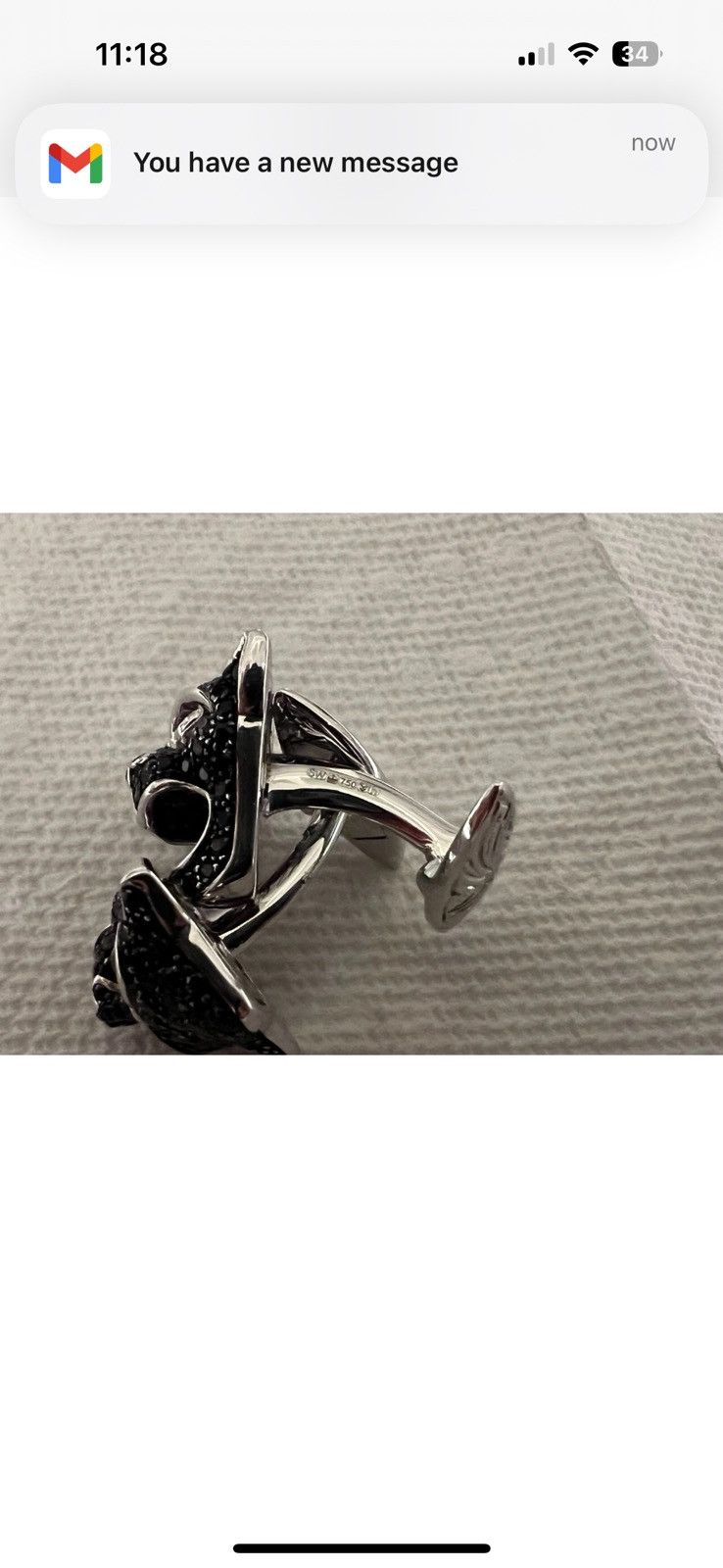 Stephen Webster Stephen Webster Gold 750 Ruby Sapphire Gargoryle Cufflinks Size ONE SIZE - 6 Thumbnail