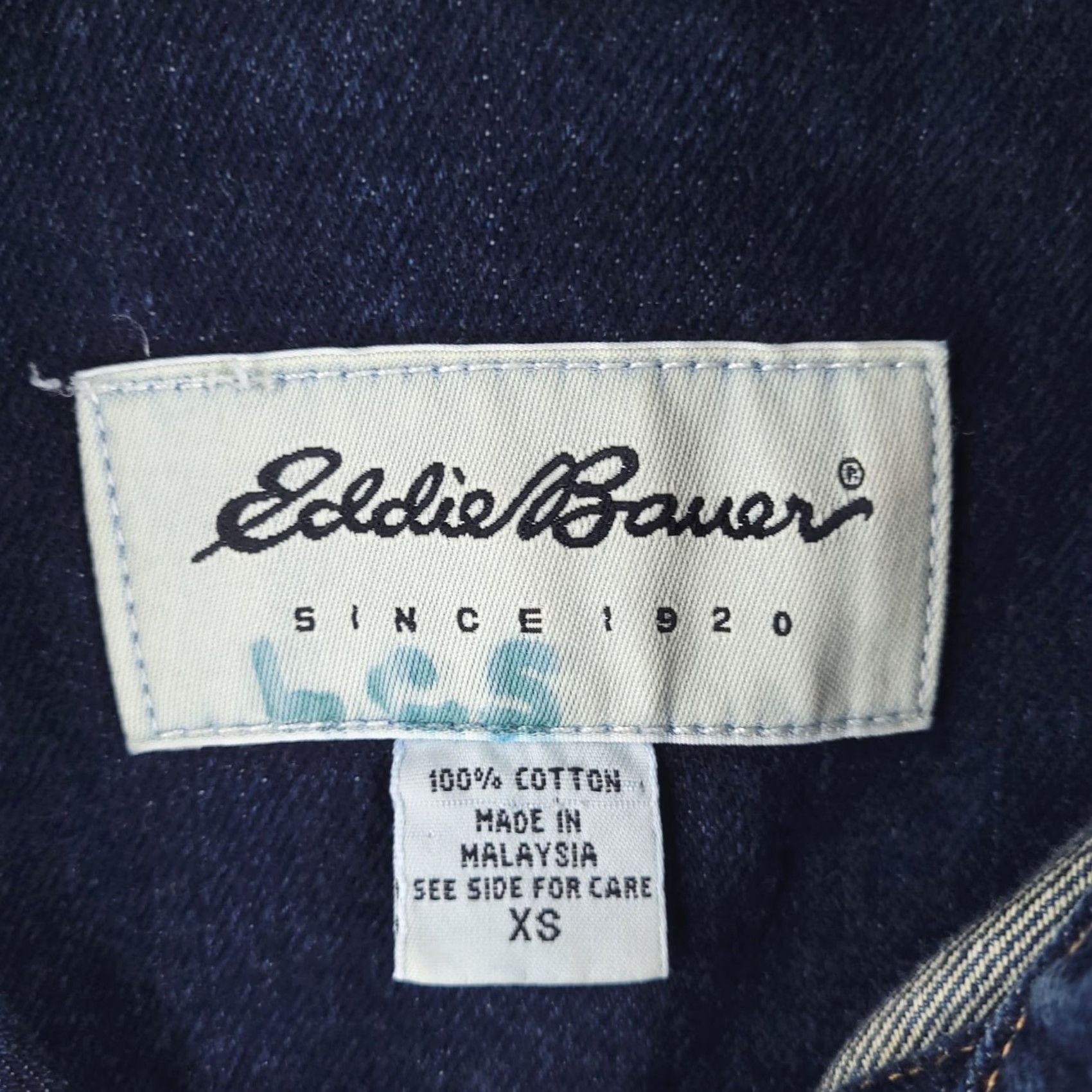 Eddie Bauer Eddie Bauer Jacket Womens XS Blue Denim Bomber Oversized Cotton Jeans Vintage: No Womens XS Blue Denim Bomber Jacket Oversized Eddie Bauer Size 26" / US 2 / IT 38 - 3 Thumbnail