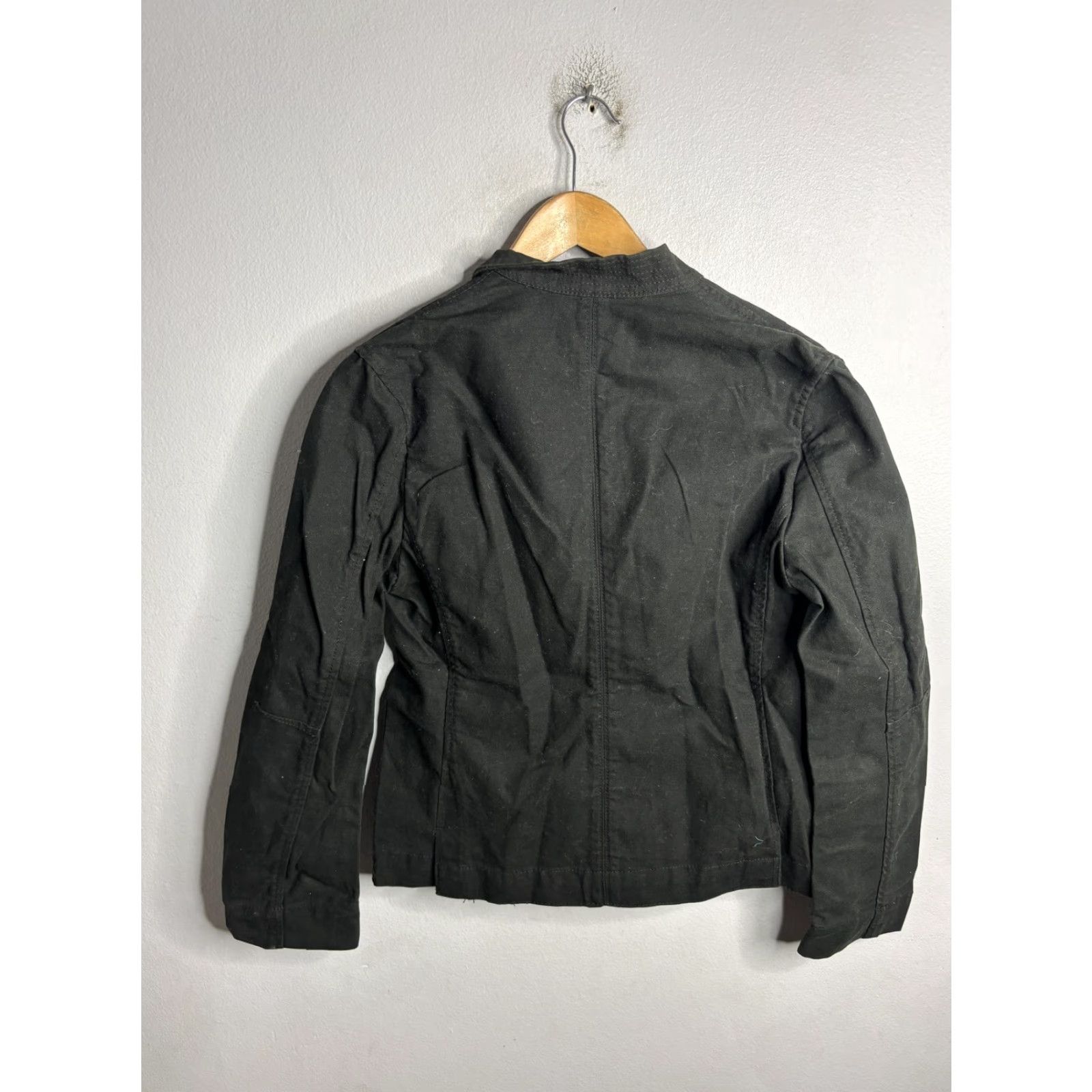 Banana Republic Banana Republic Jacket Womens M Black Cotton Twill Button Front Utility Short Sleeve/Long Sleeve Size M / US 6-8 / IT 42-44 - 4 Thumbnail