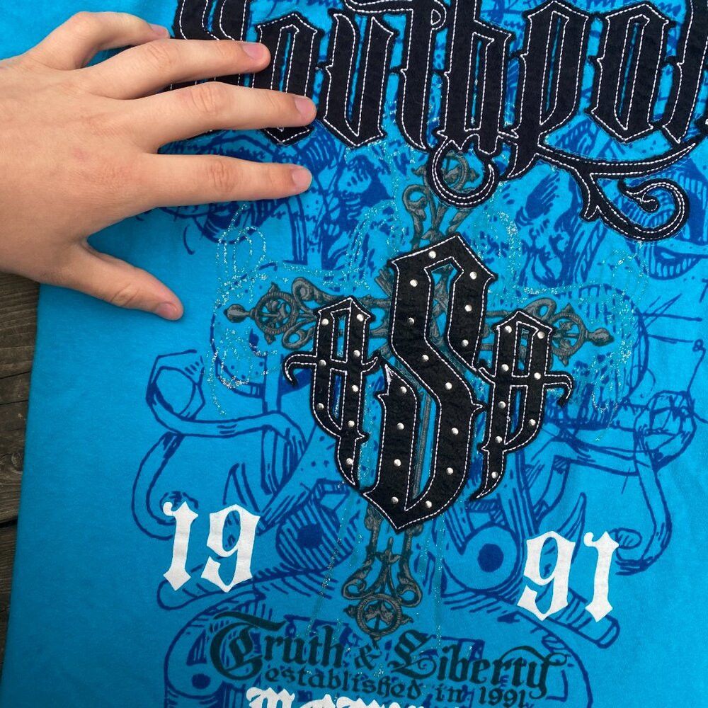 Southpole Vintage Y2K South pole Jeans Embroidered T Shirt Medium Size M / US 6-8 / IT 42-44 - 5 Thumbnail