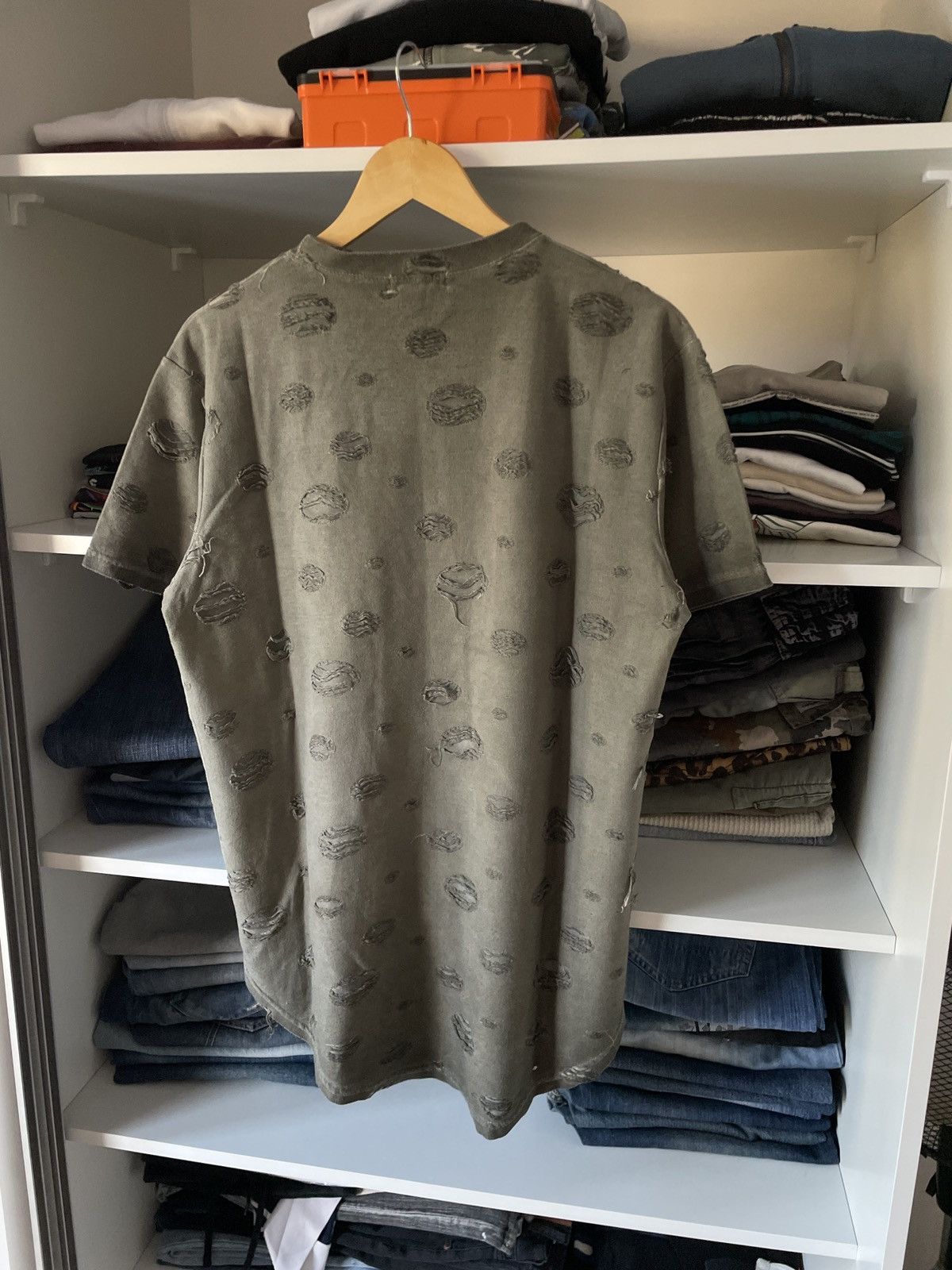 Le Grande Bleu (L.G.B.) Distressed Avant Garde Ripped Washed Faded T-Shirt Japan Y2k Size US L / EU 52-54 / 3 - 6 Thumbnail