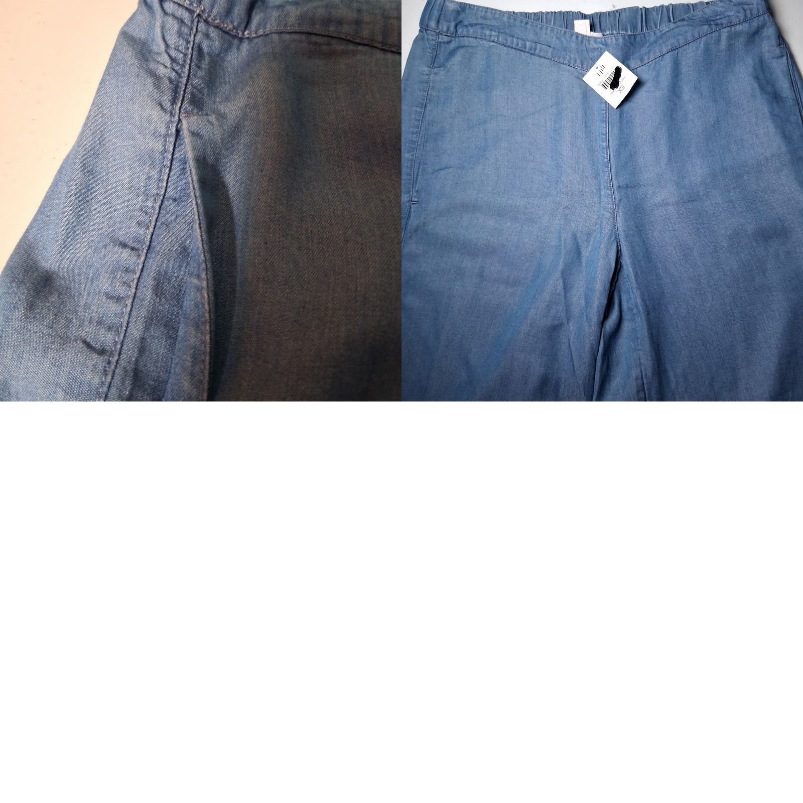 J. Jill J. Jill Denim Jeans XS Lightweight Chambray Blue Tencel Lyocell Read Wide-Leg Spring Summer Womens Size 26" / US 2 / IT 38 - 9 Thumbnail