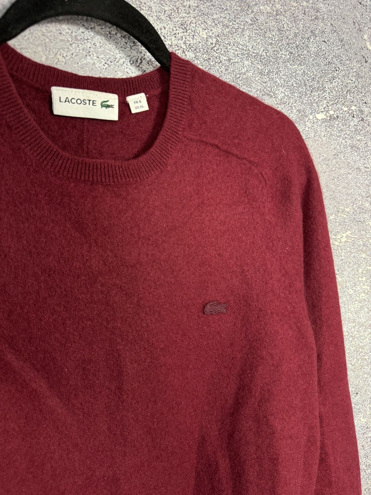 Lacoste × Vintage Lacoste Sweater Mens Red Size S(6) 100% Cashmere Knit Crew N Size US S / EU 44-46 / 1 - 8 Thumbnail