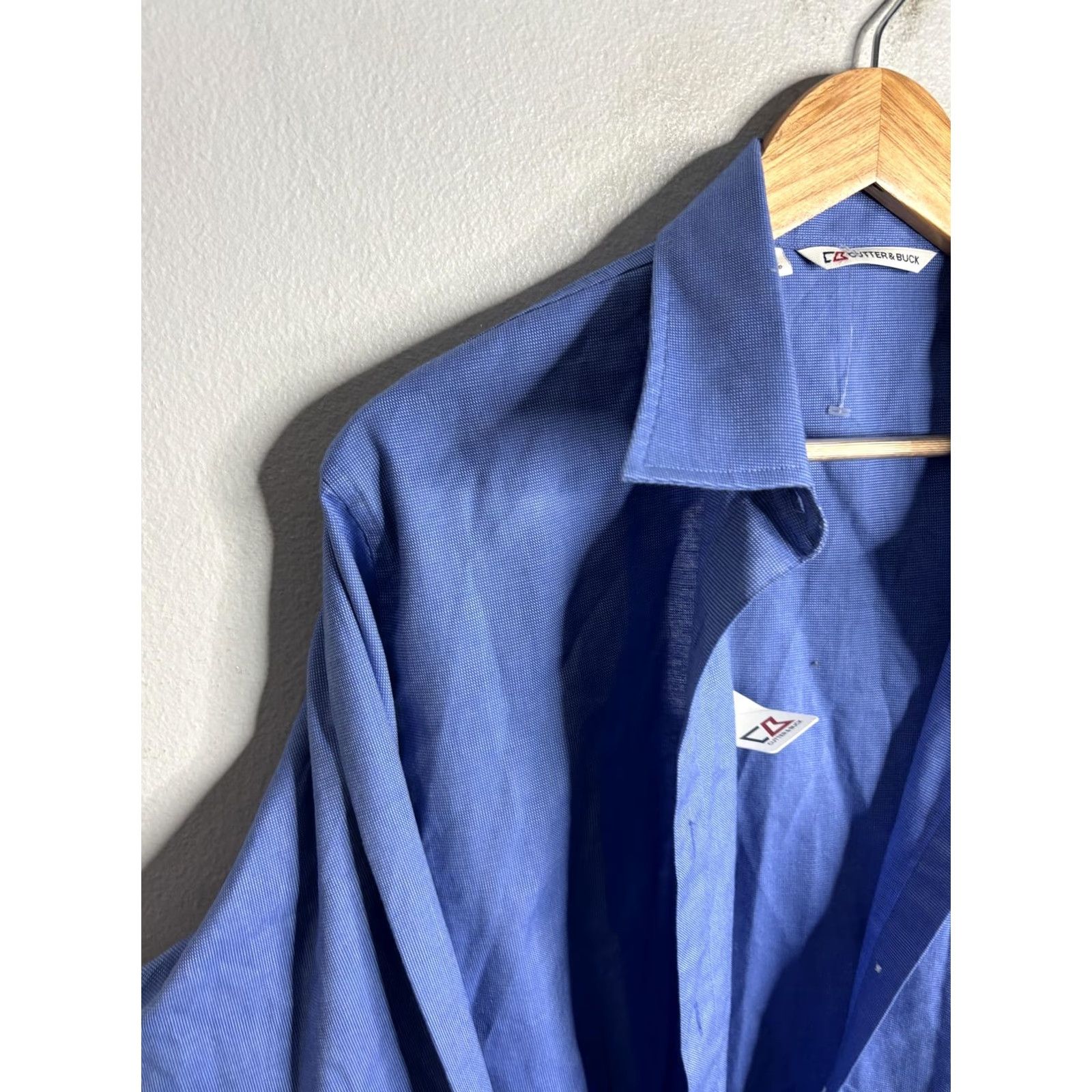Cutter & Buck Cutter & Buck Shirt Mens 3XL Big & Tall Blue Button Front Long Sleeve Casual Shirt Size US XXL / EU 58 / 5 - 2 Thumbnail