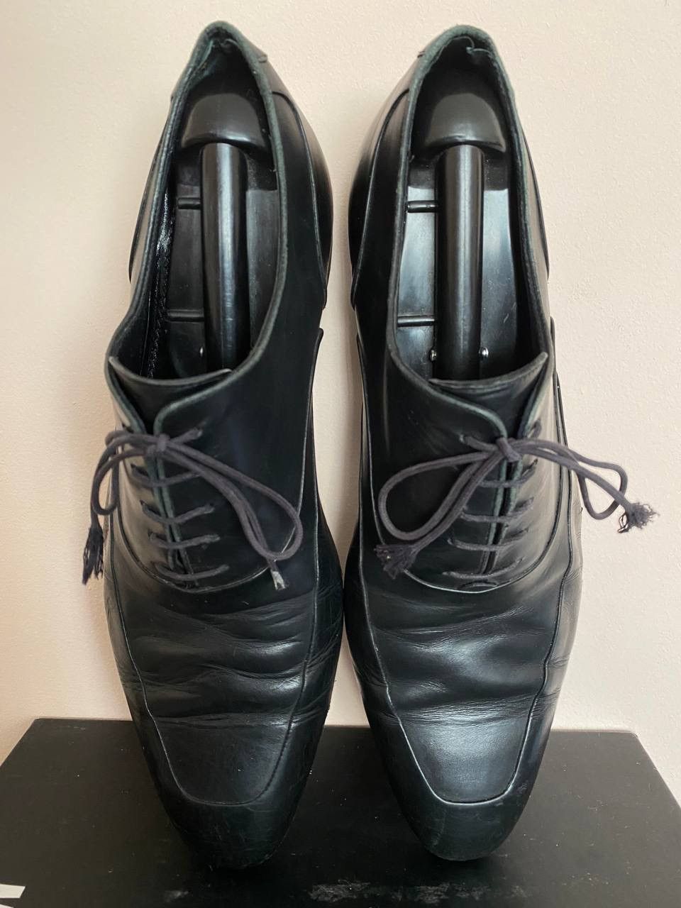 Louis Vuitton Vintage Mens LOUIS VUITTON Oxford shoes Leather black Size US 8.5 / EU 41-42 - 9 Thumbnail