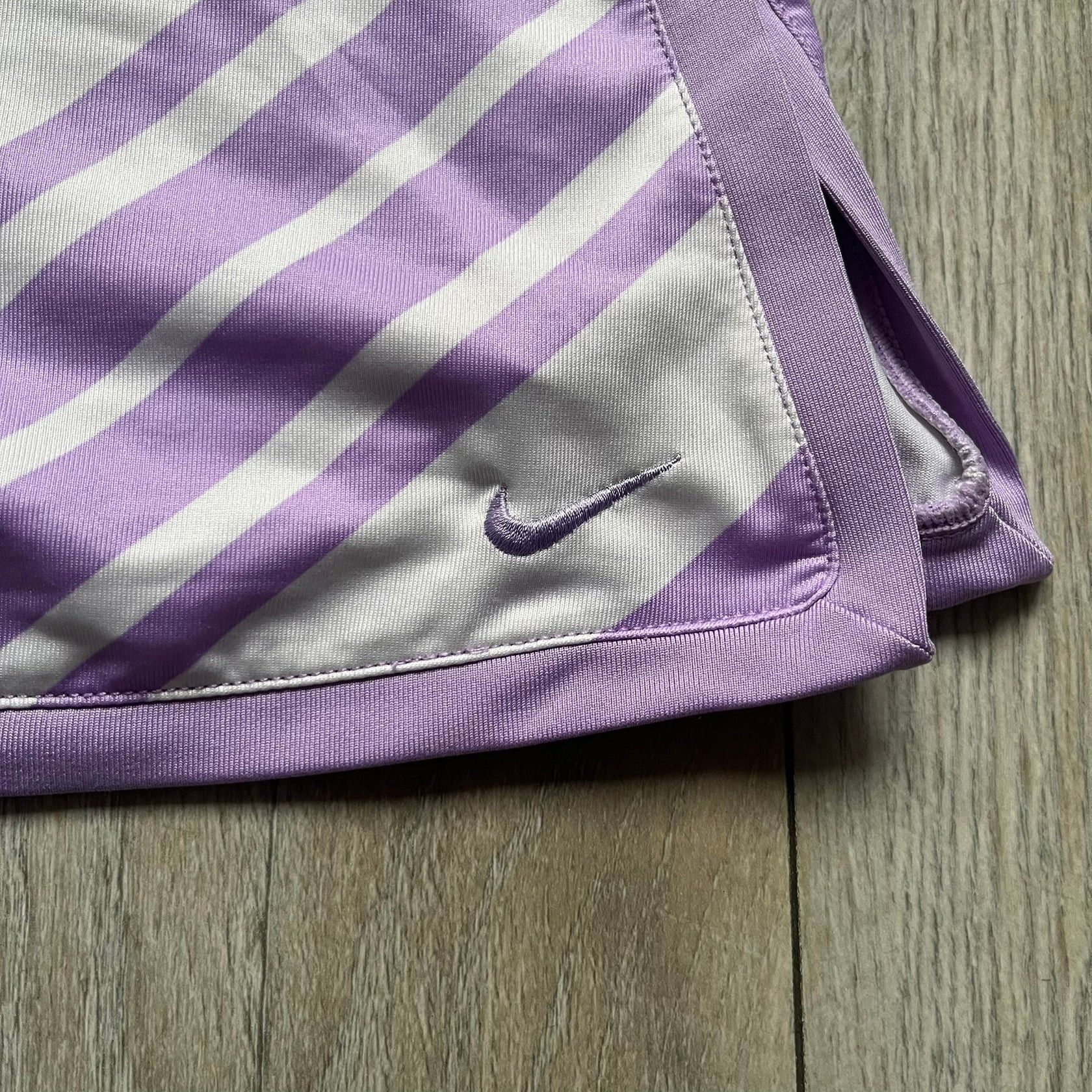 Nike Nike Dri-Fit Striped Lavender Tennis Skirt Size 25" / US 0 / IT 36 - 2 Thumbnail